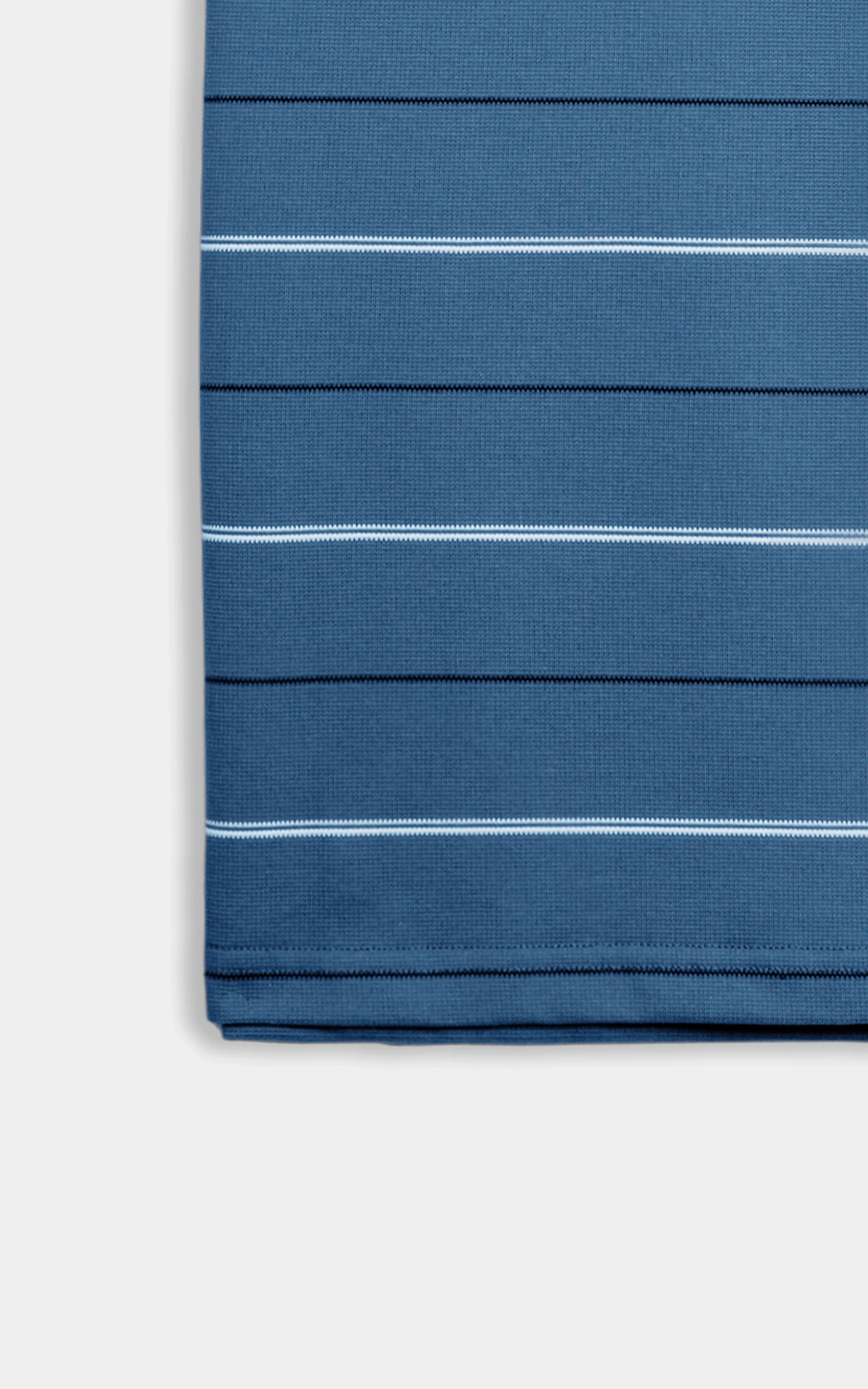 SMART FIT CLASSIC PREMIUM STRIPED POLO SHIRT TEAL BLUE