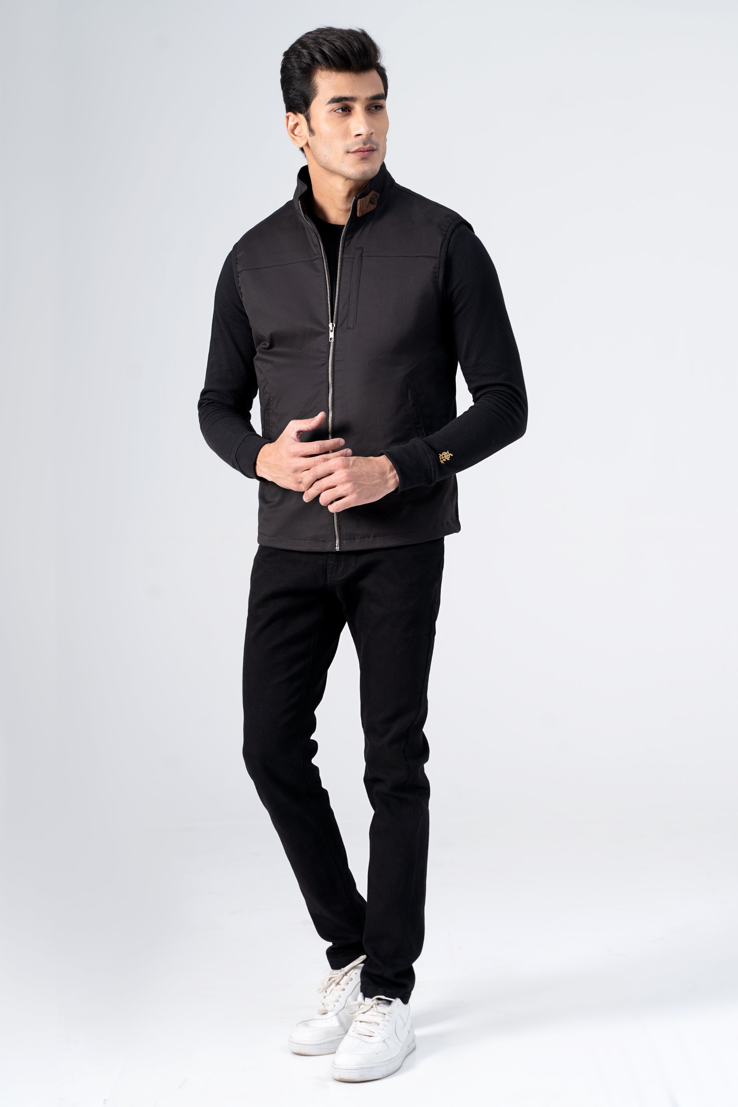 Wadded Cotton Jacket Black