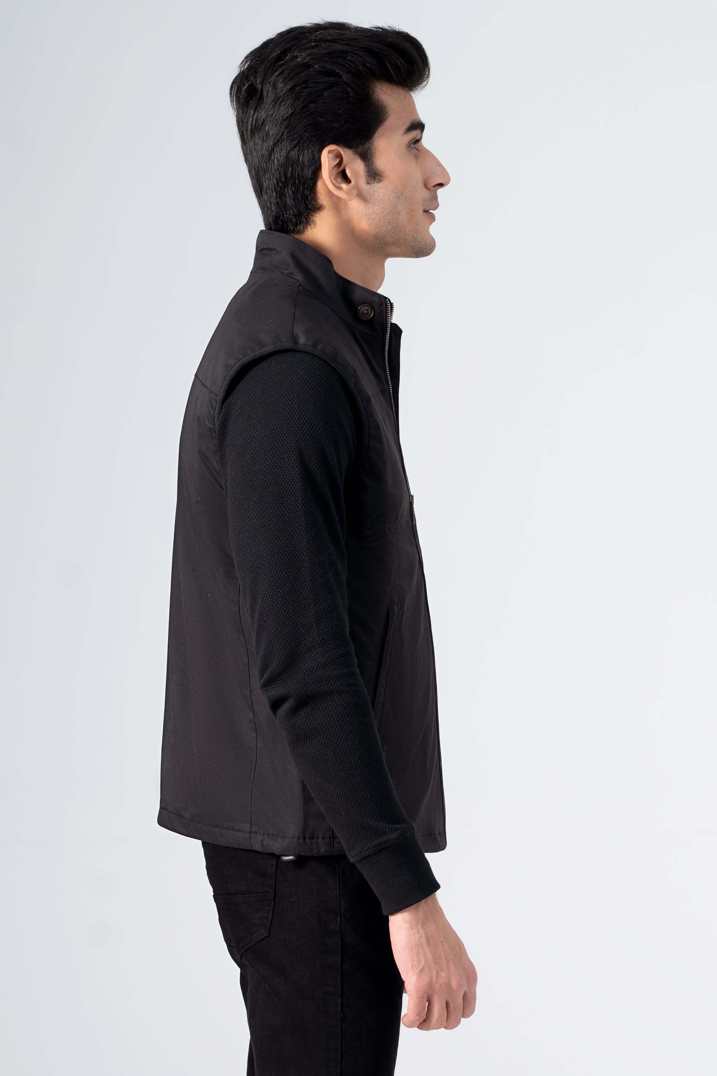 Wadded Cotton Jacket Black