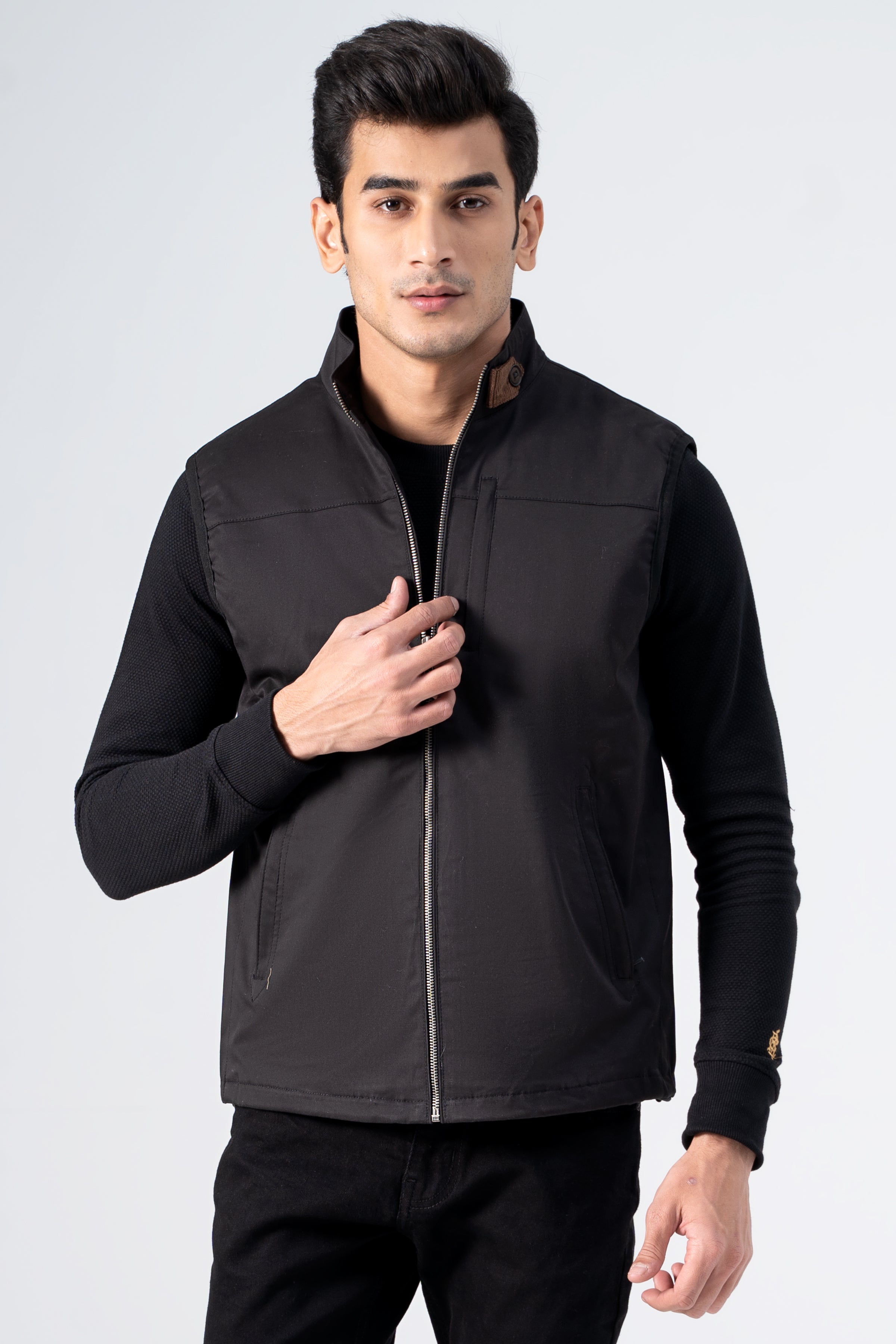 Wadded Cotton Jacket Black