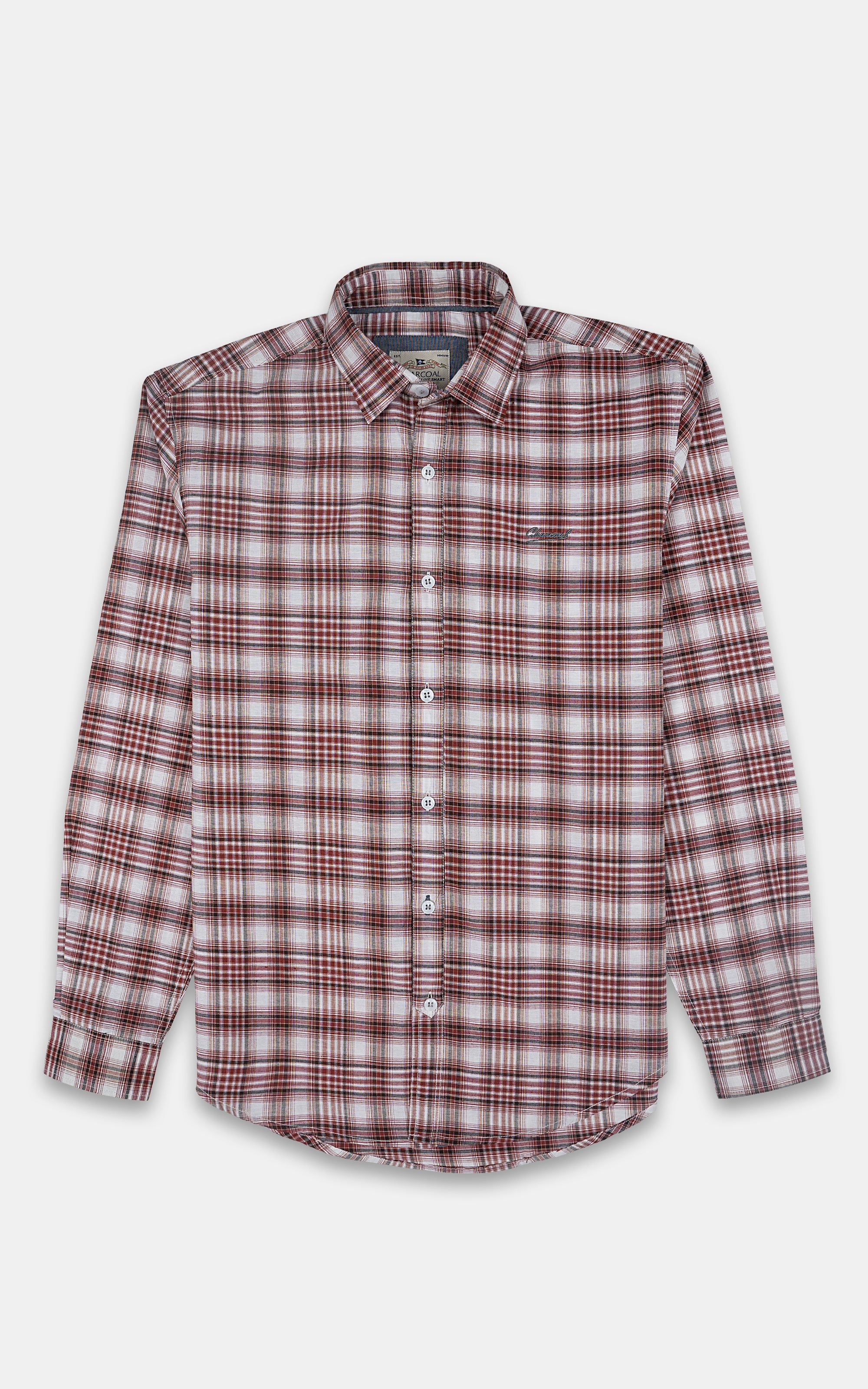 CASUAL SHIRT RUST CHECK