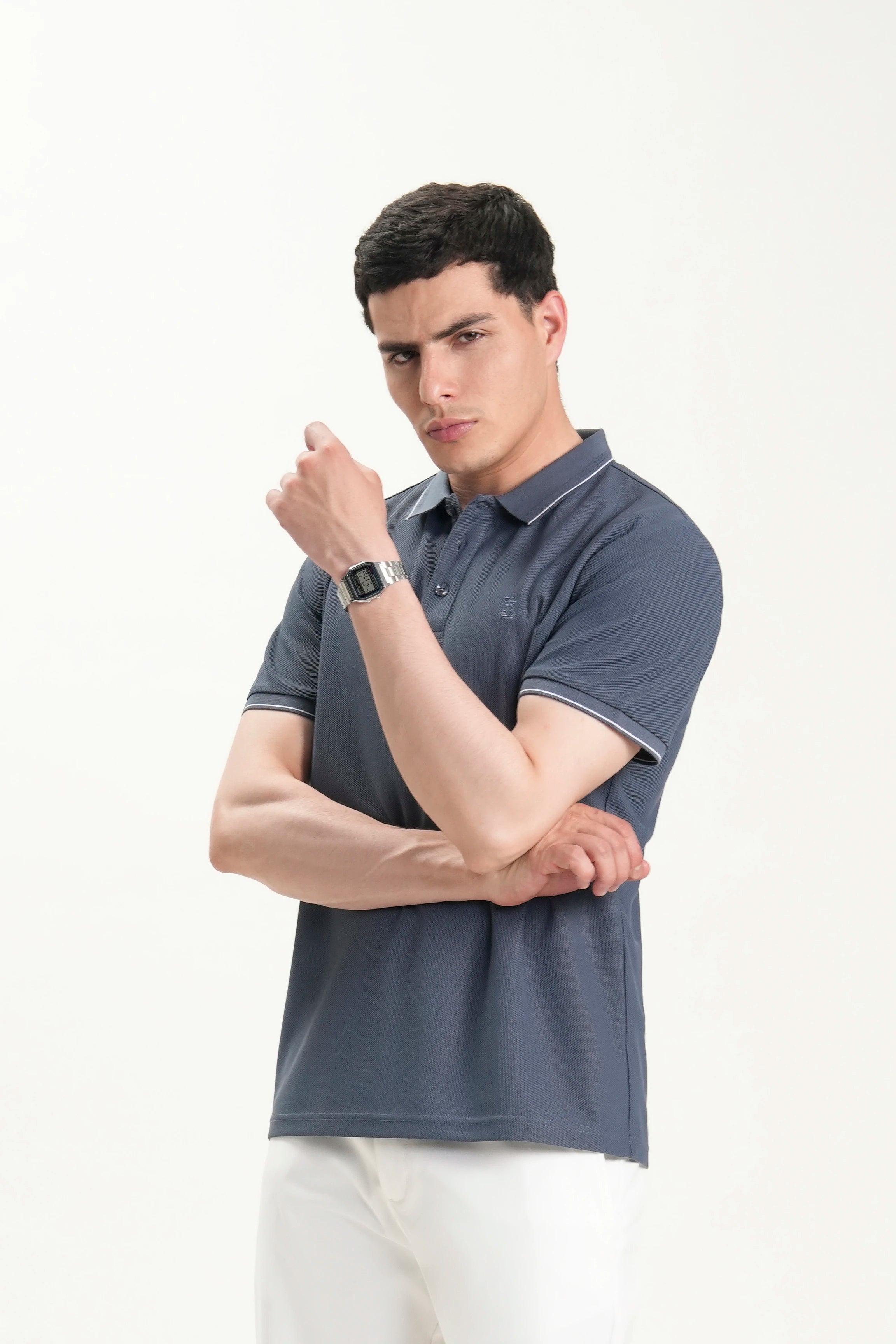 SMART FIT CLASSIC POLO SHIRT BLUISH GREY