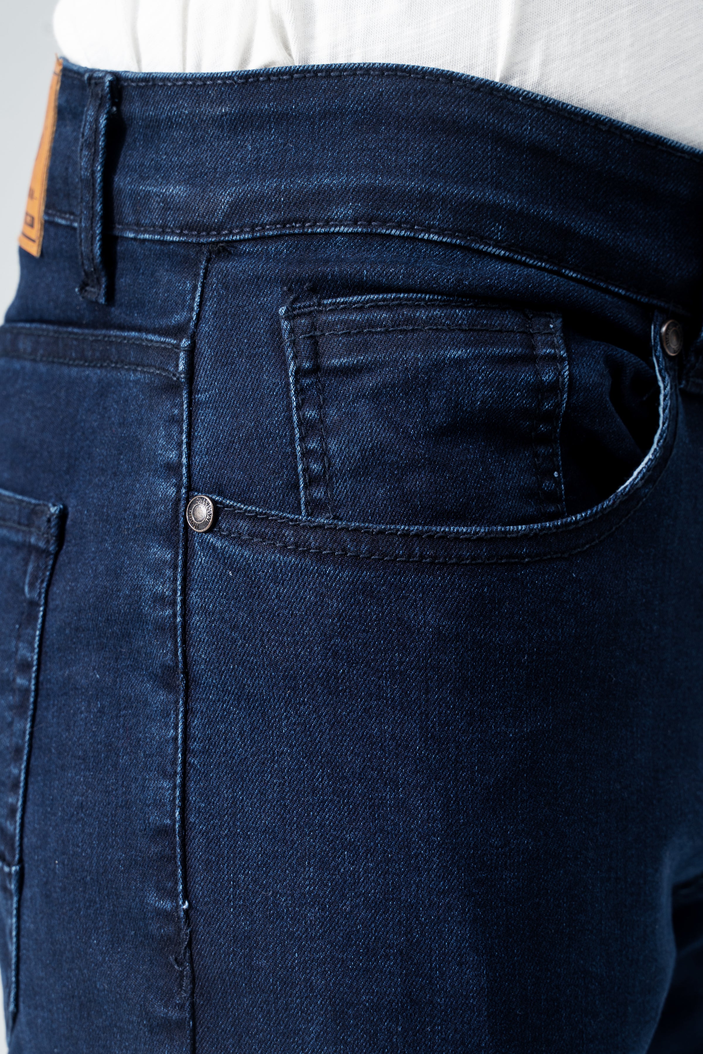 SLIM LEG DENIM JEANS NAVY BLUE