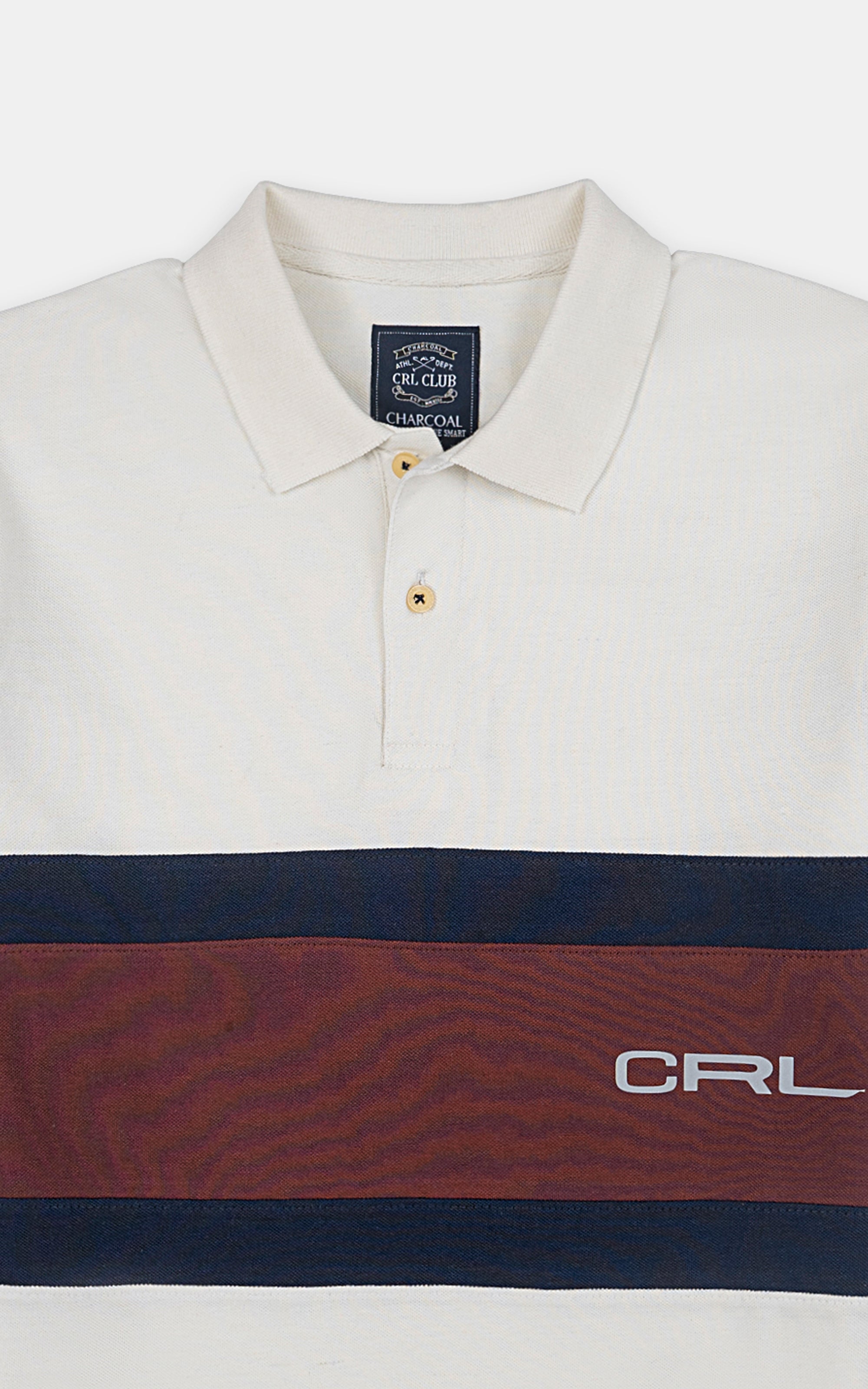 CUT AND SEW FASHION POLO WHITE