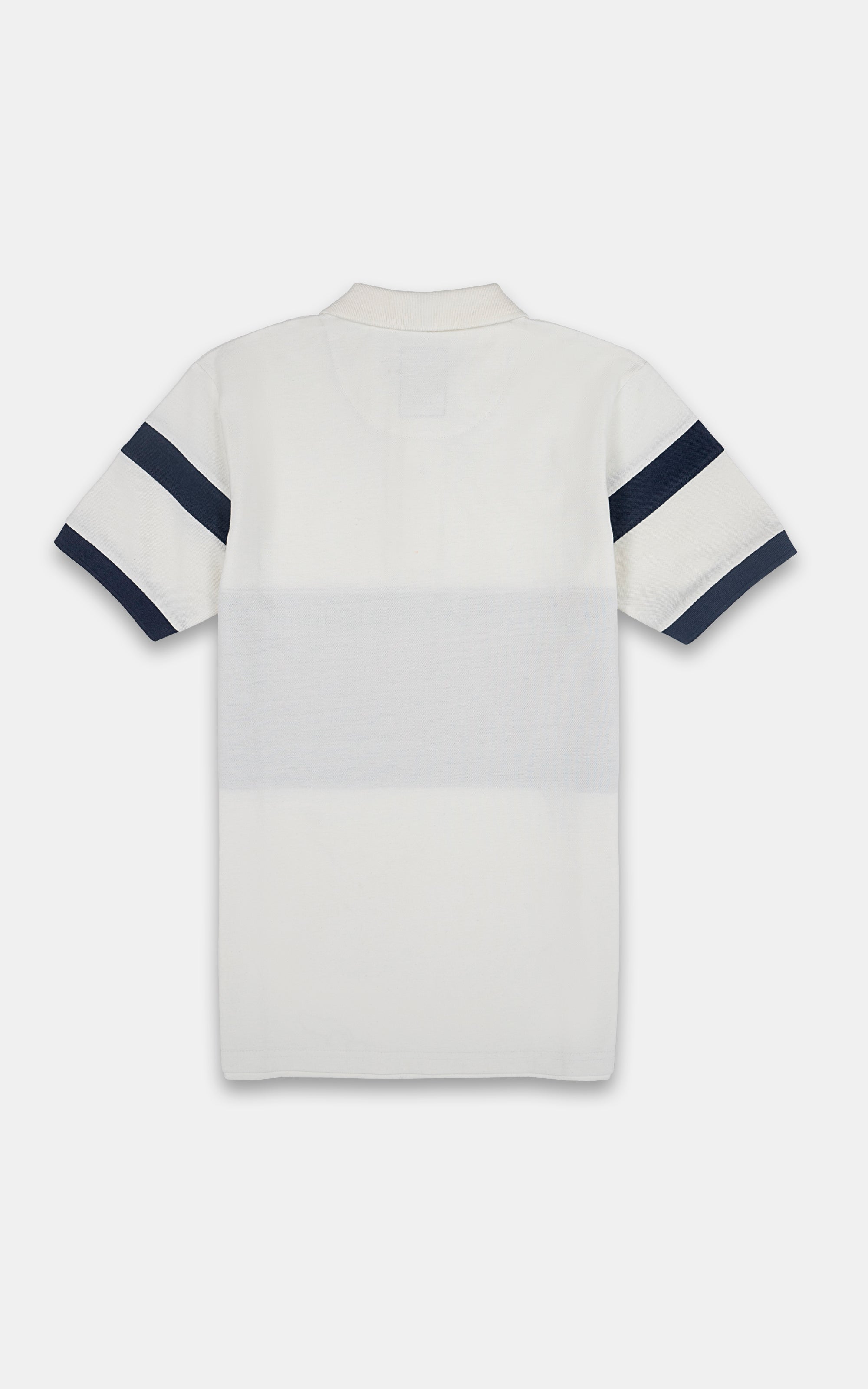 CUT AND SEW FASHION POLO WHITE