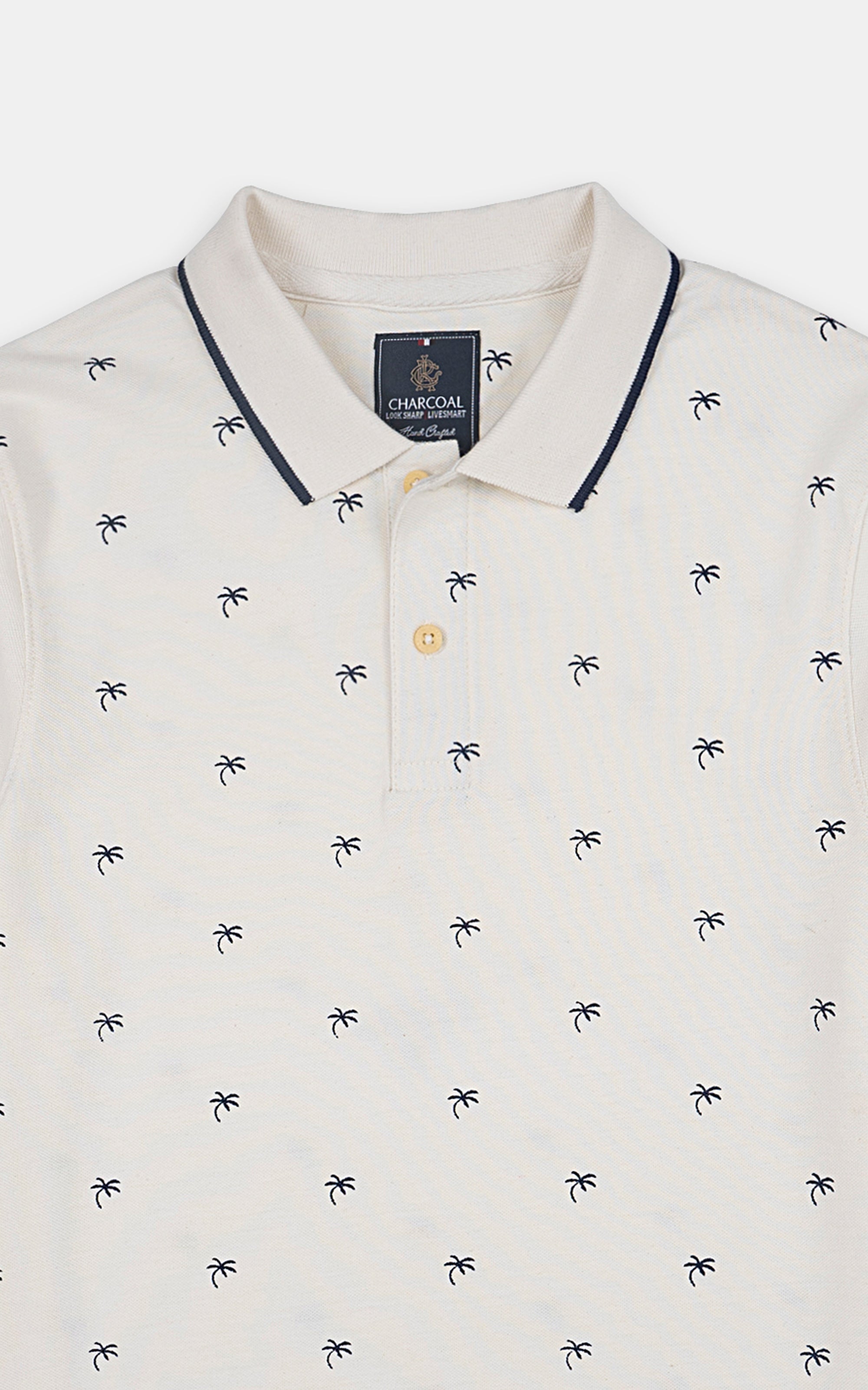 ROTARY PRINT POLO OFF WHITE