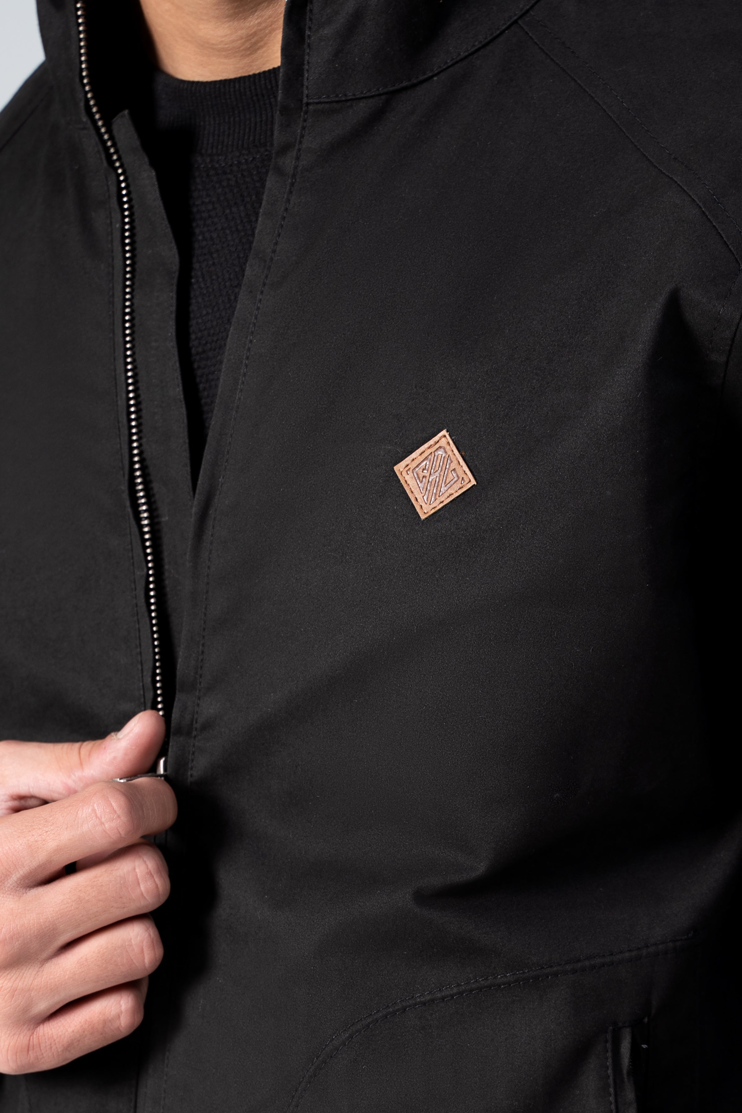 Tipping Cotton Jacket Black