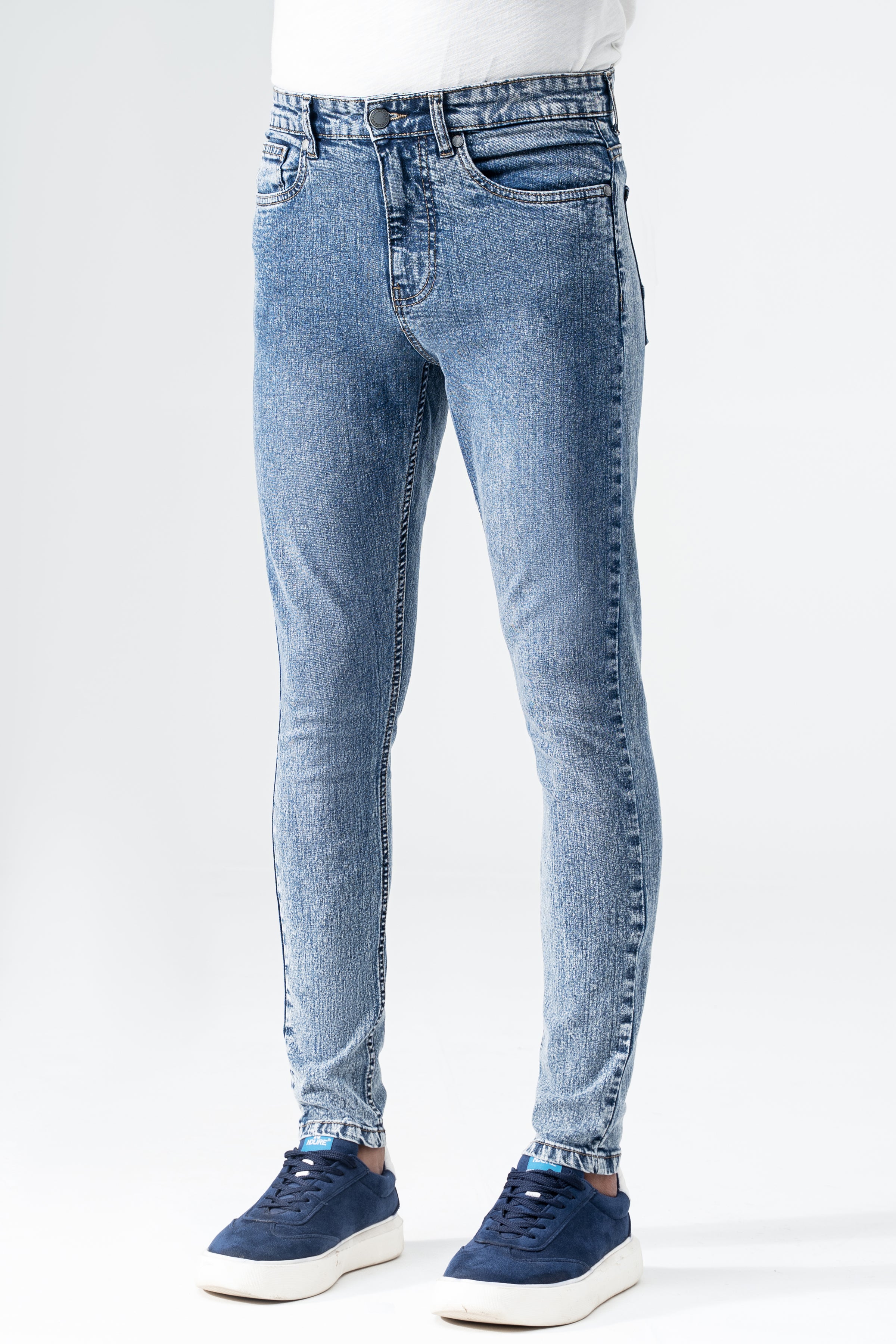 SKINNY LEG DENIM JEANS LIGHT BLUE