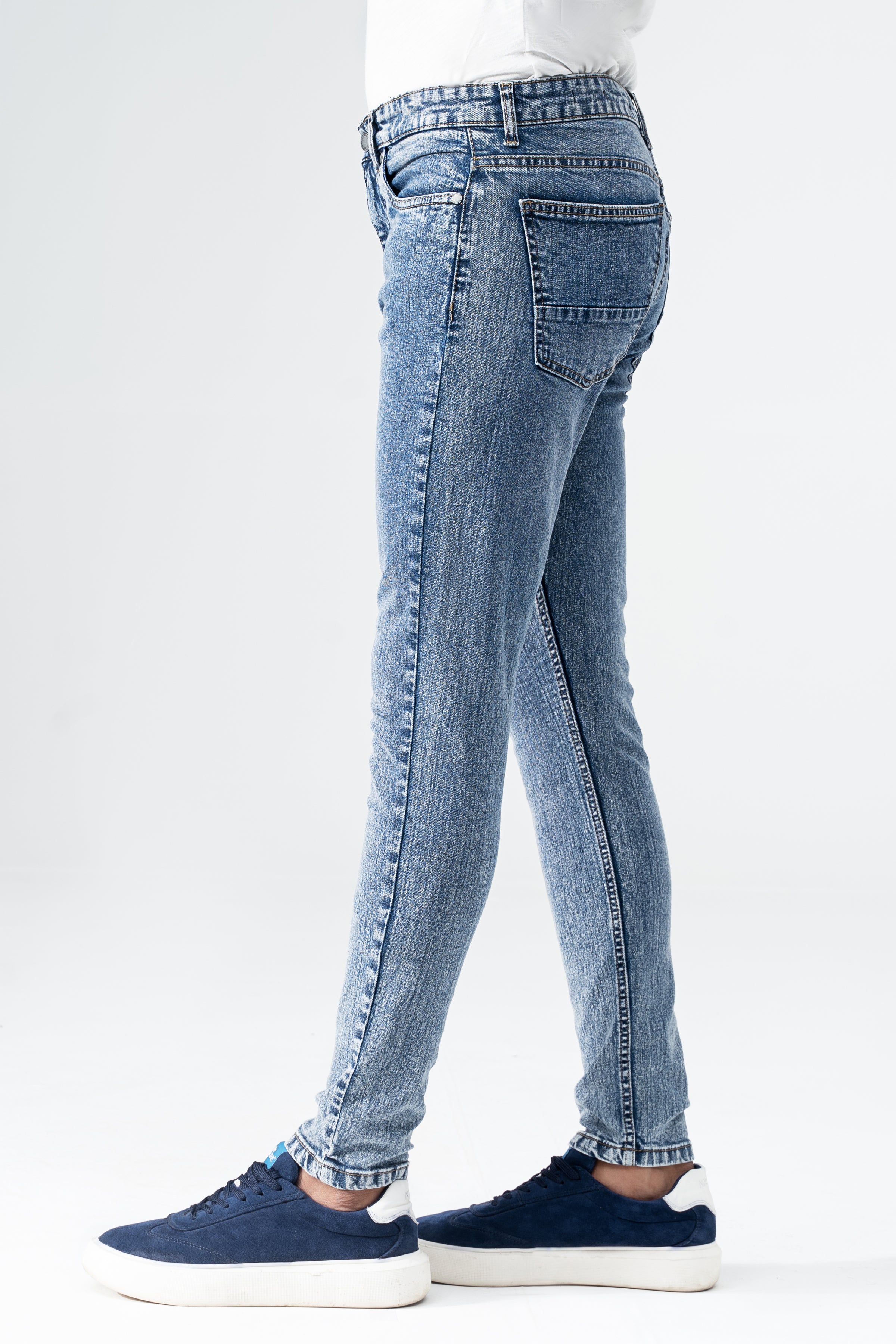 SKINNY LEG DENIM JEANS LIGHT BLUE