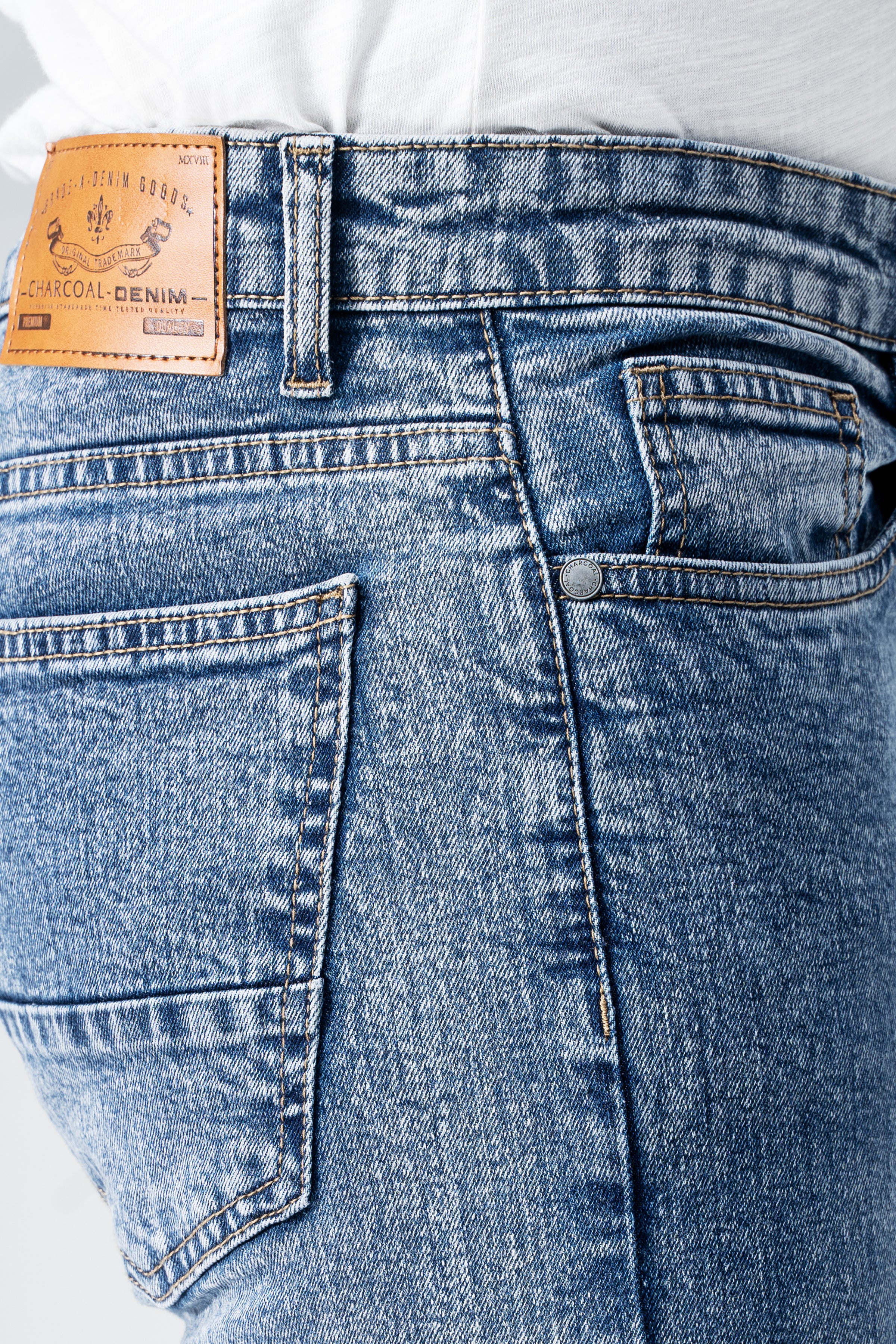 SKINNY LEG DENIM JEANS LIGHT BLUE