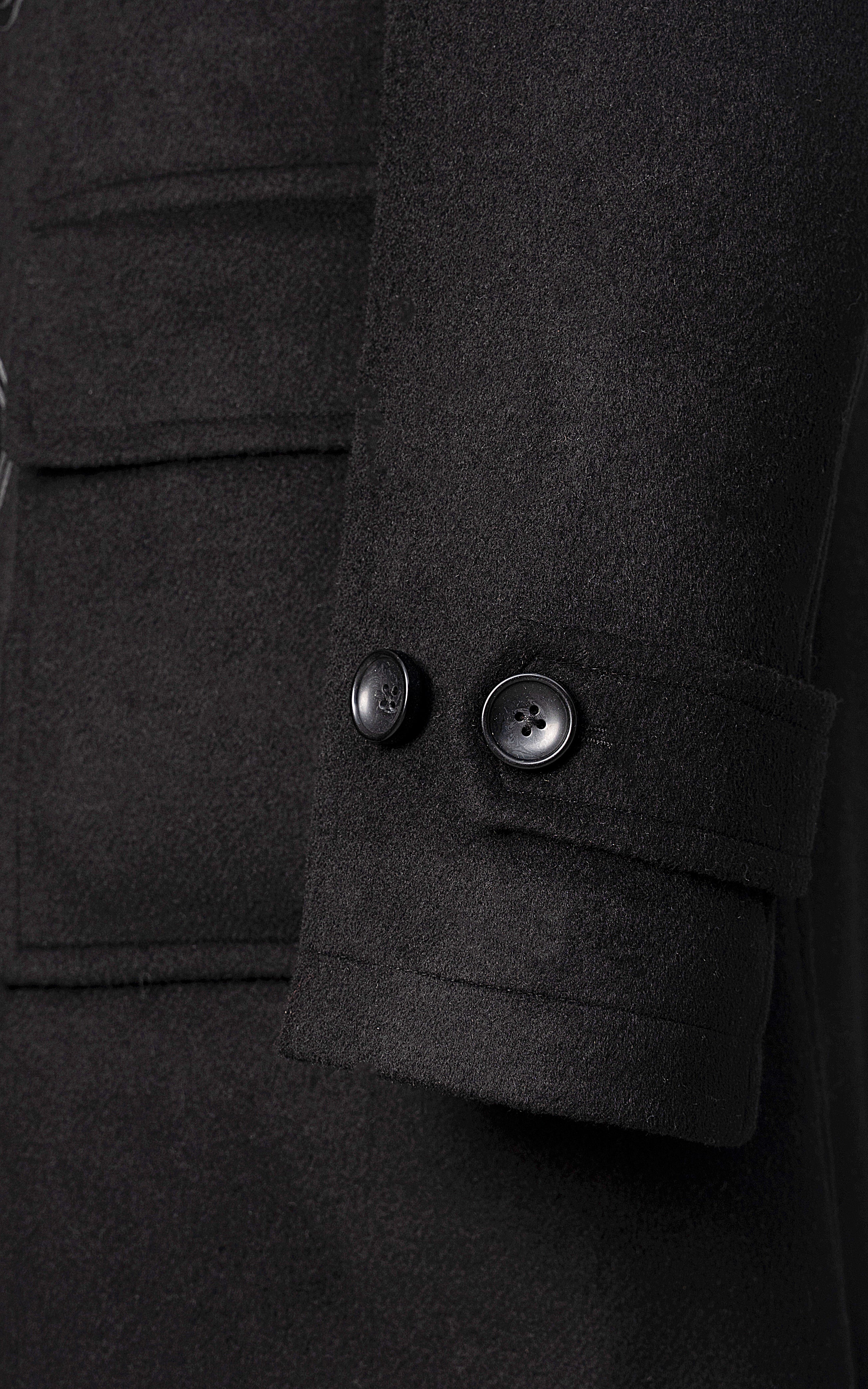 MEN'S HOODED DUFFLE COAT BLACK