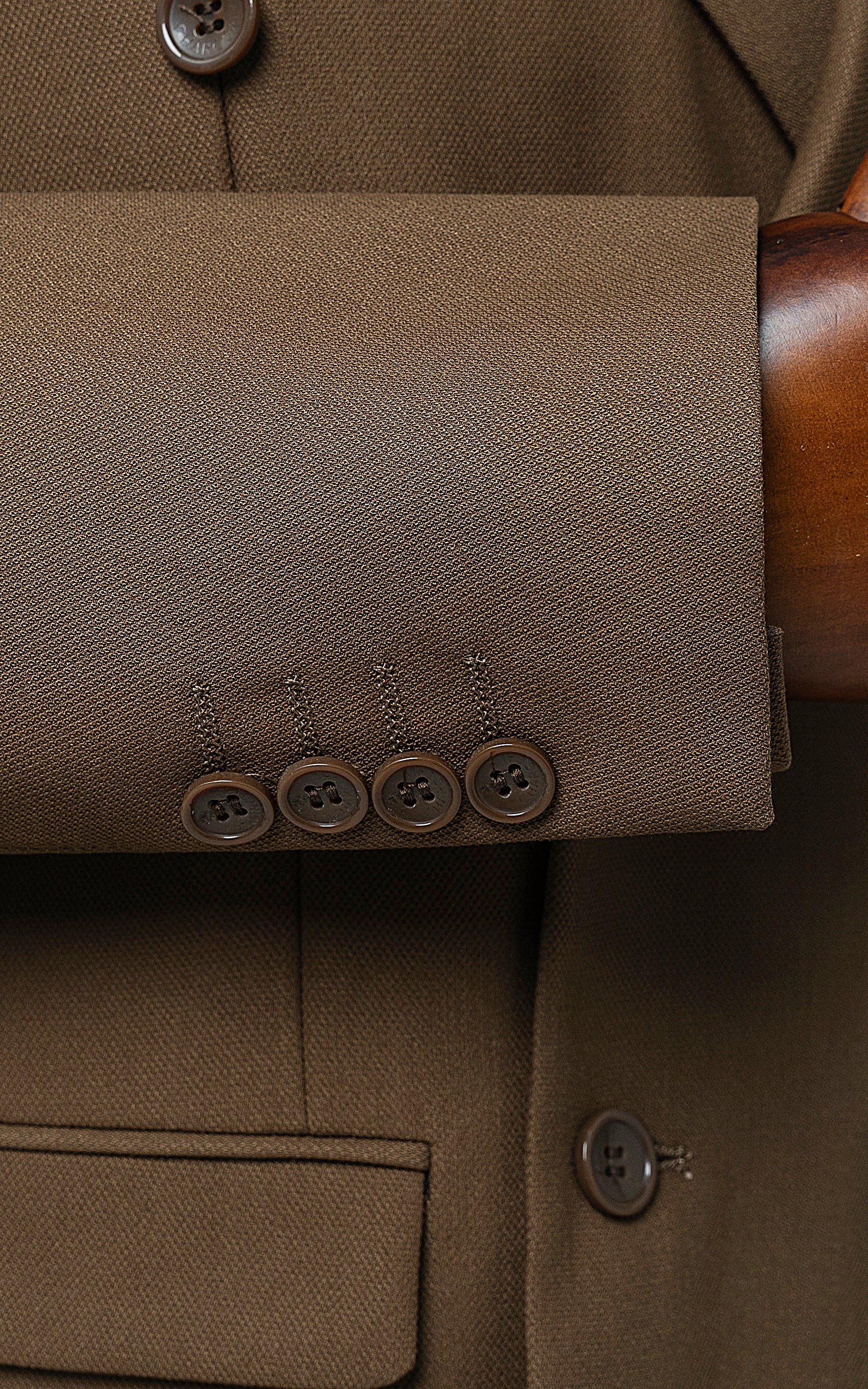 TWO PIECE SUIT DARK KHAKI