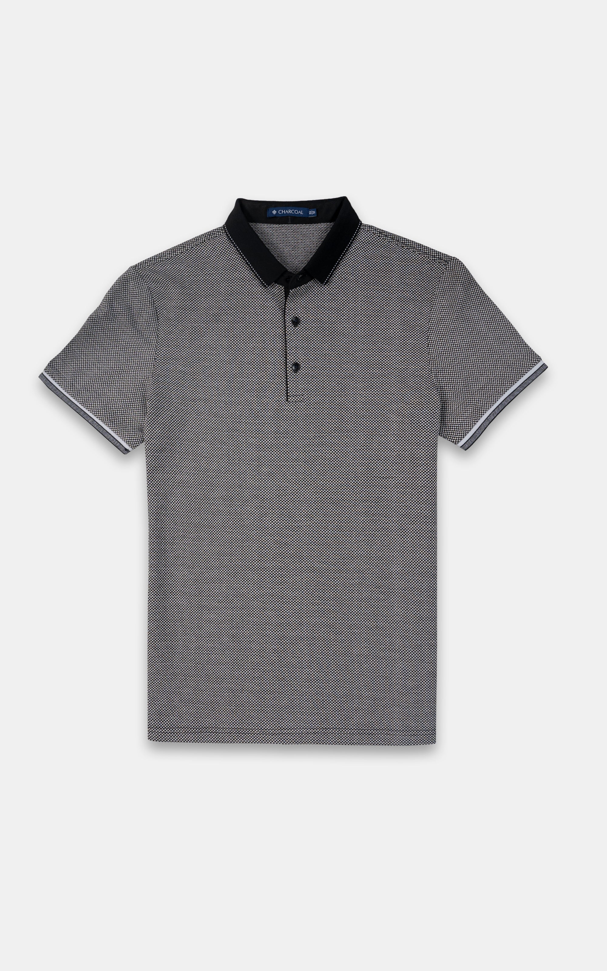 EXECUTIVE POLO BLACK TEXTURE