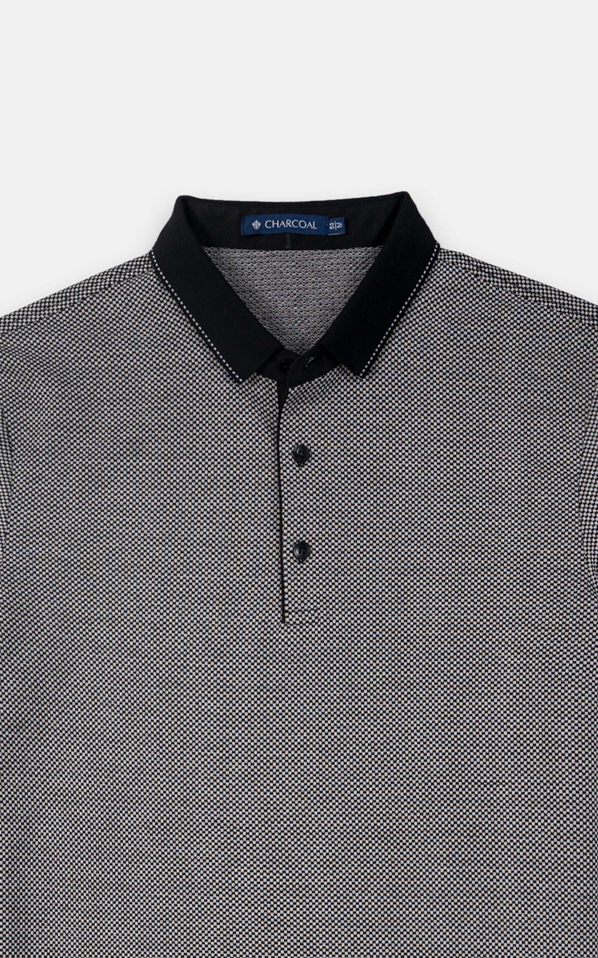 EXECUTIVE POLO BLACK TEXTURE