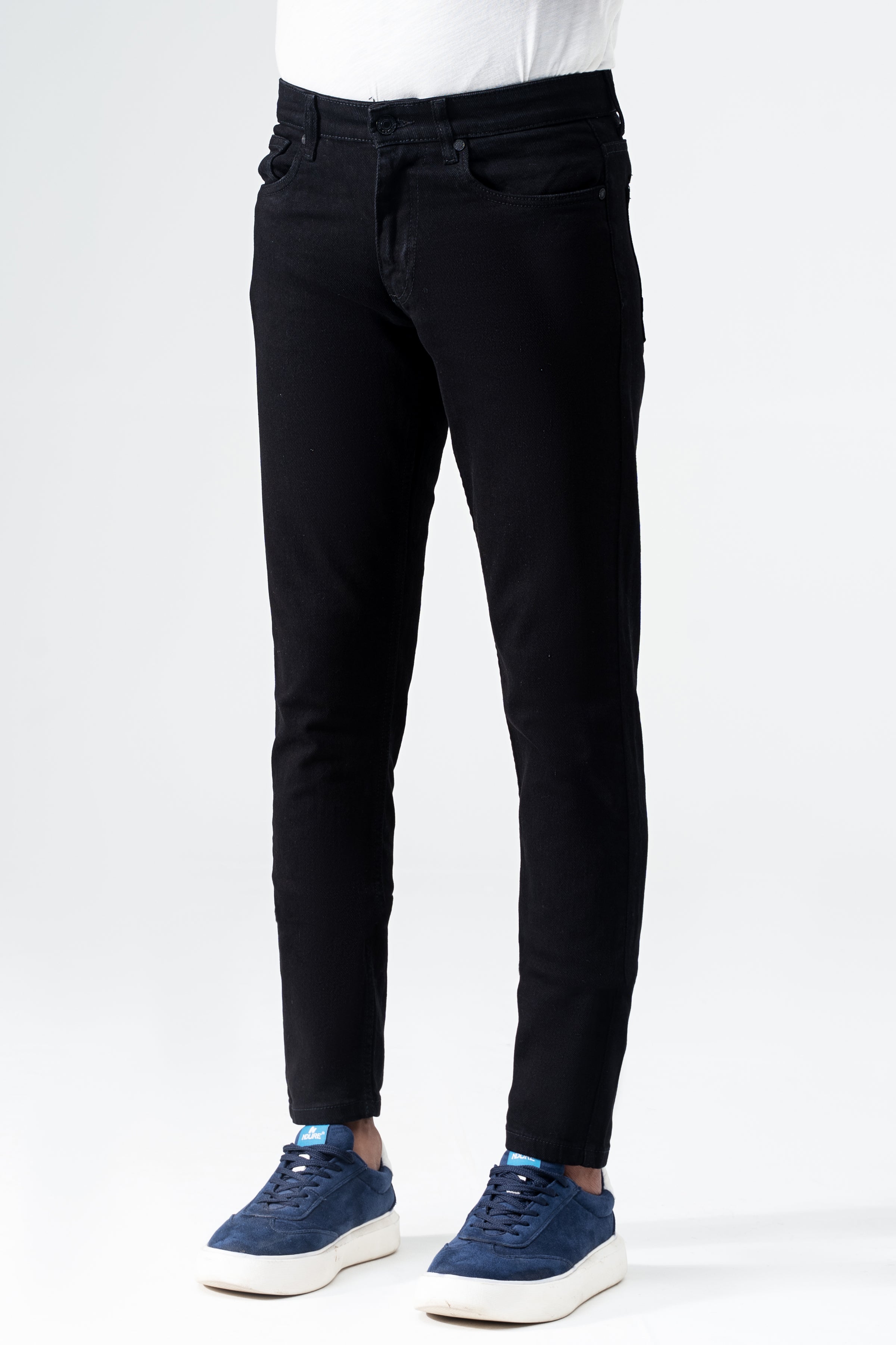 SLIM LEG DENIM JEANS BLACK