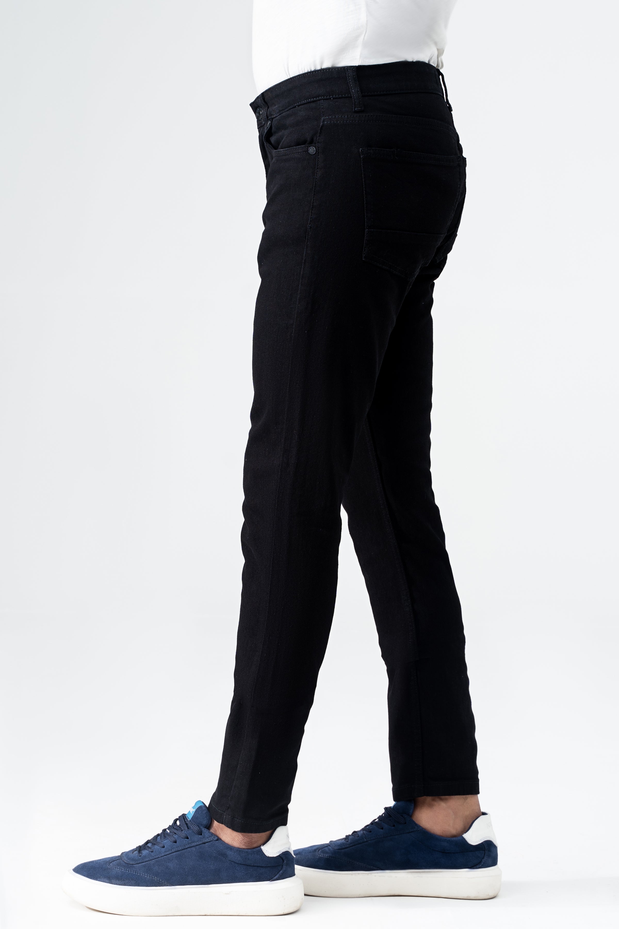 SLIM LEG DENIM JEANS BLACK