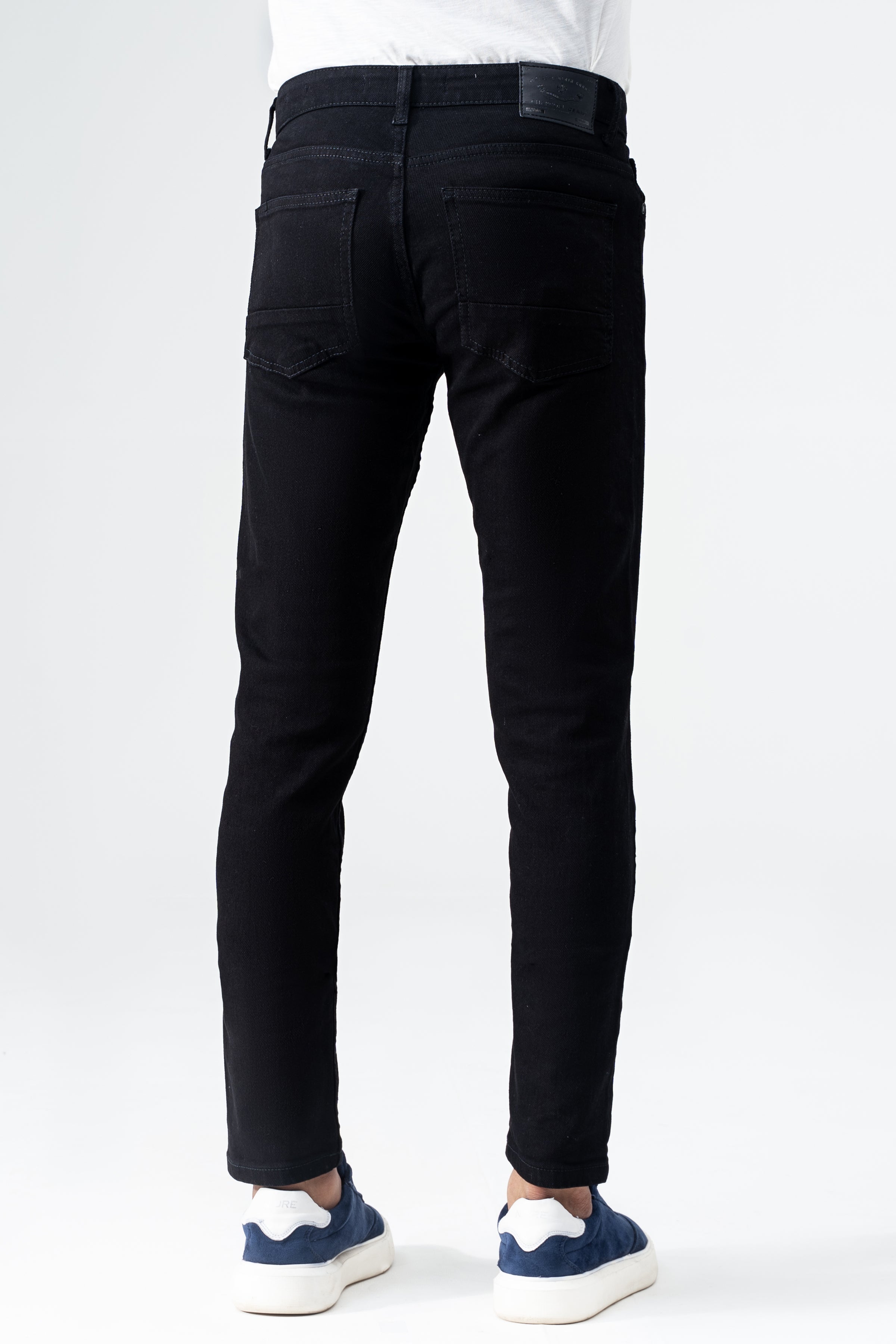 SLIM LEG DENIM JEANS BLACK