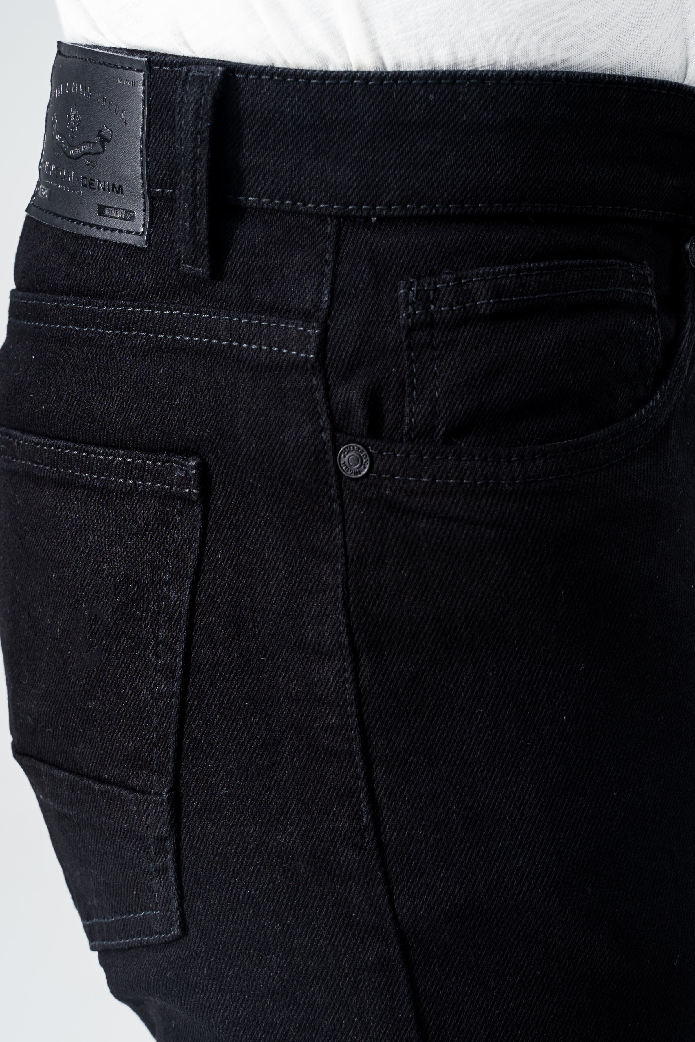 SLIM LEG DENIM JEANS BLACK
