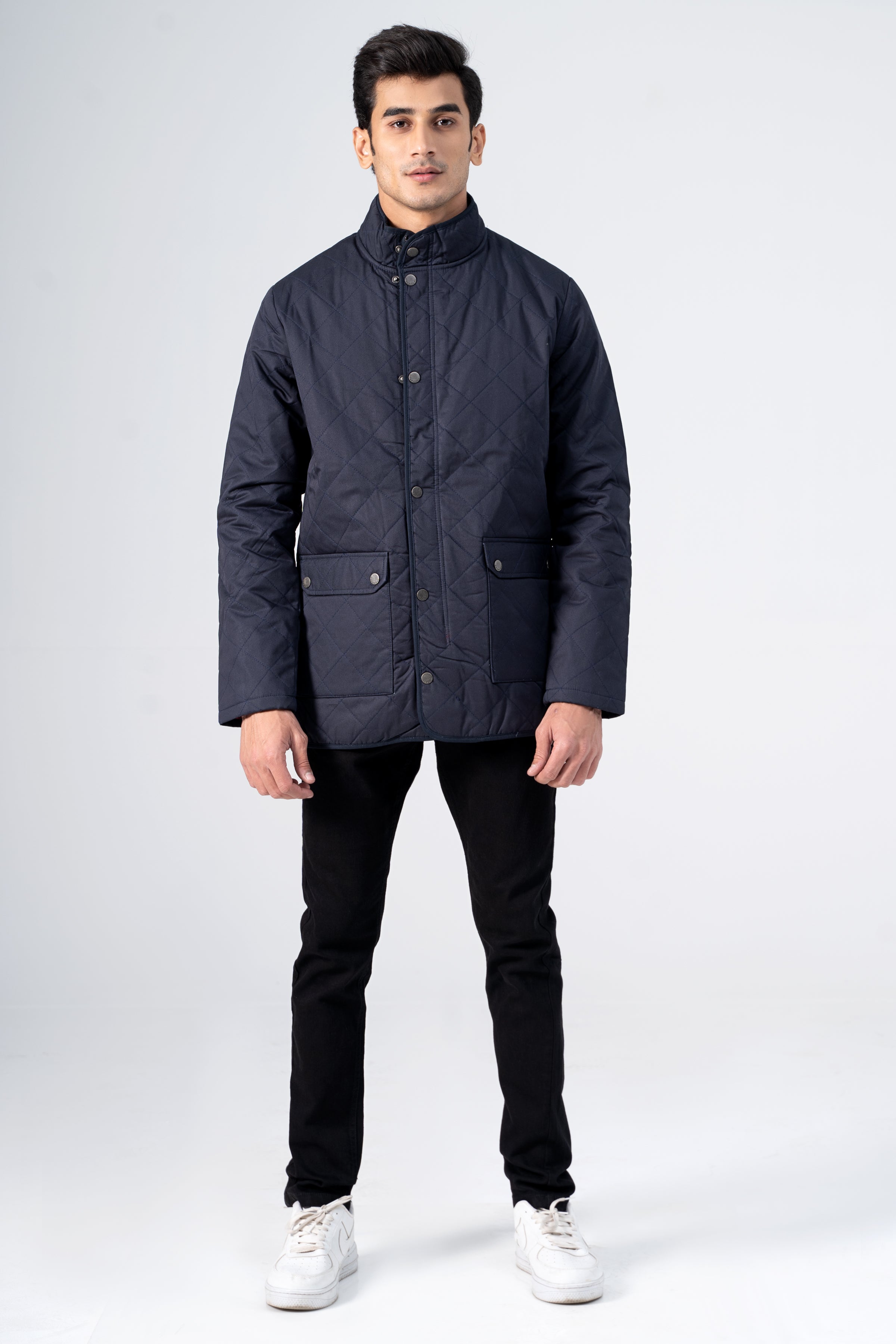 Quilted wadded Jacket Navy