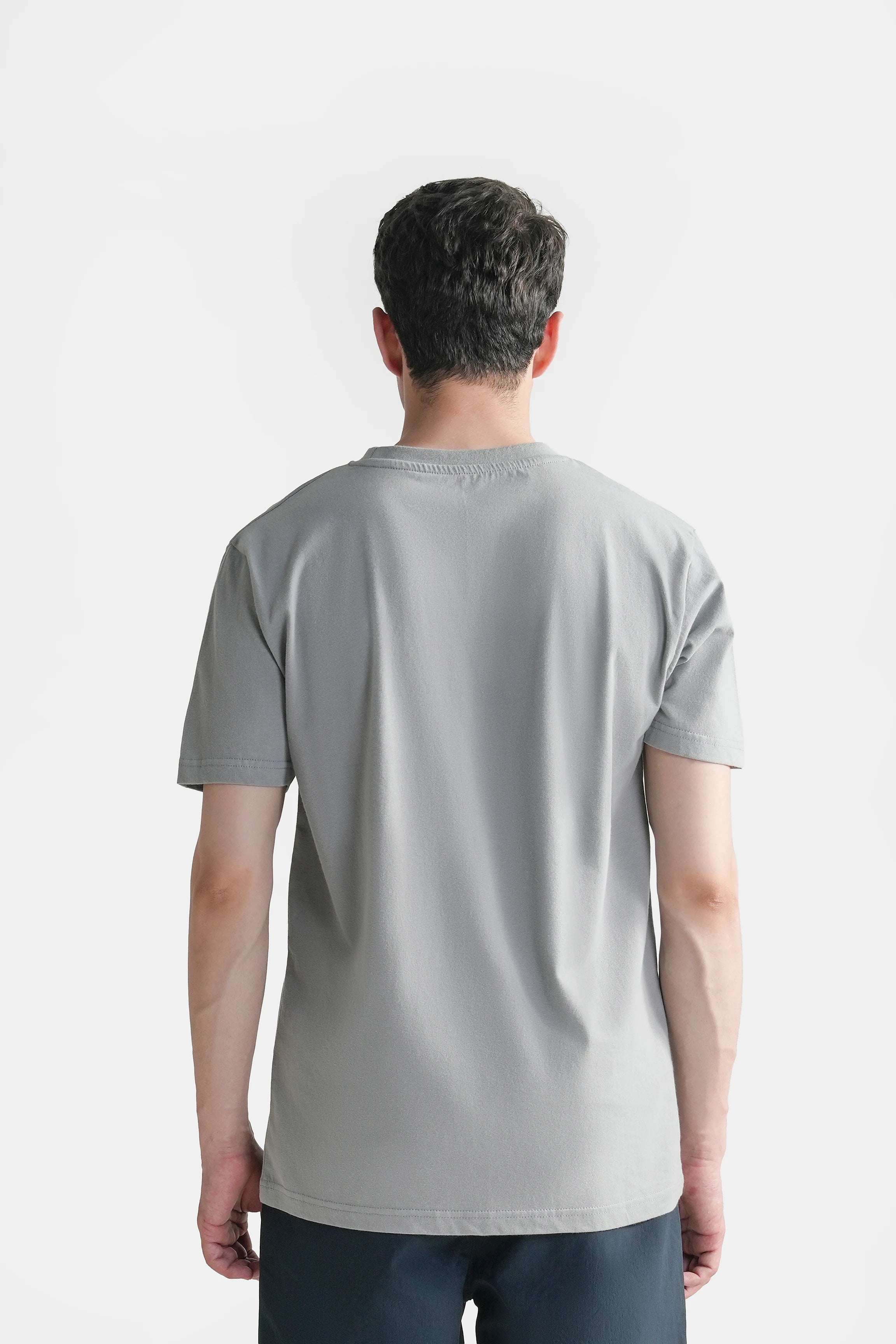 HALF SLEEVES SLEEPWEAR CREW NECK T SHIRT GREY