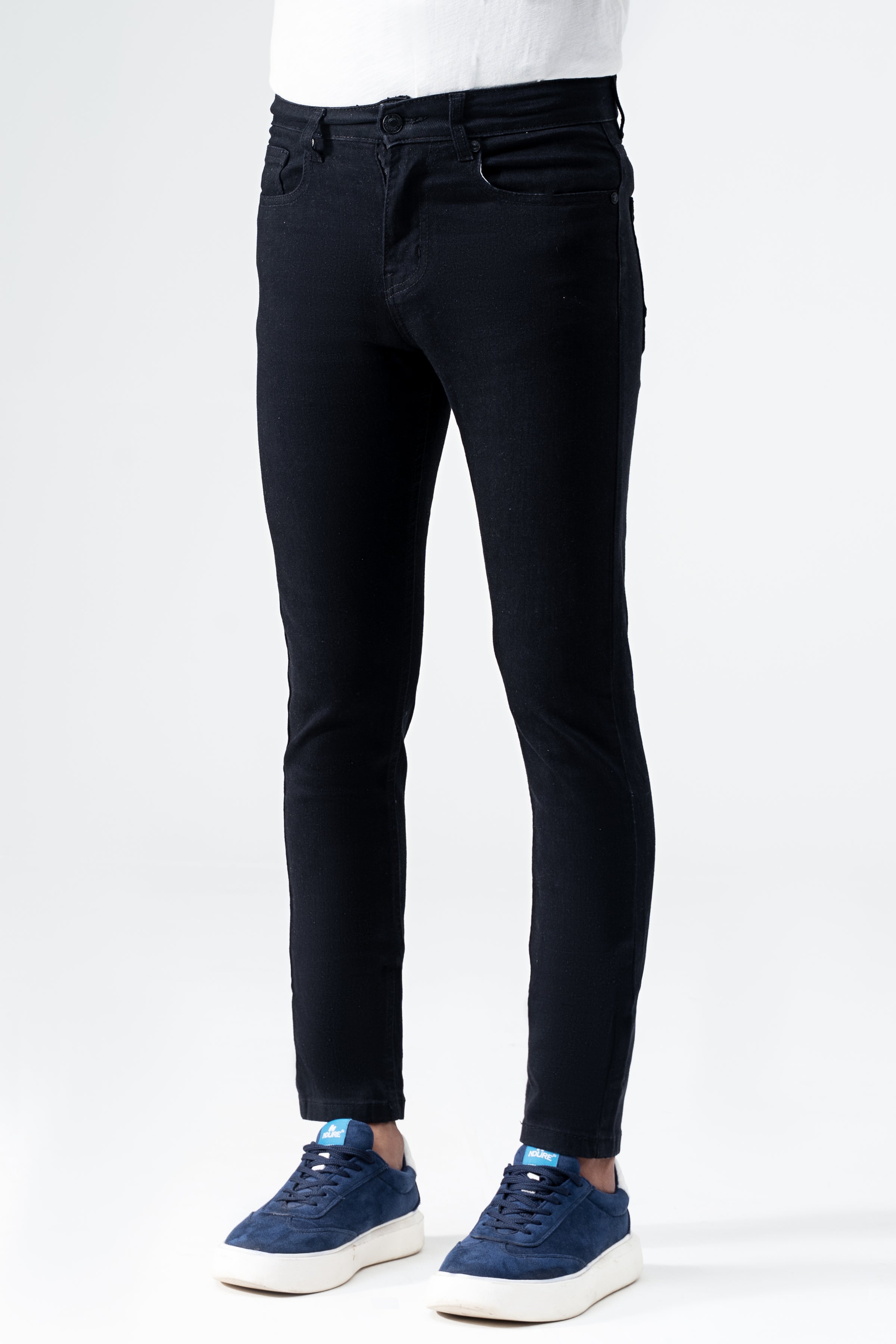 SLIM LEG DENIM JEANS BLACK