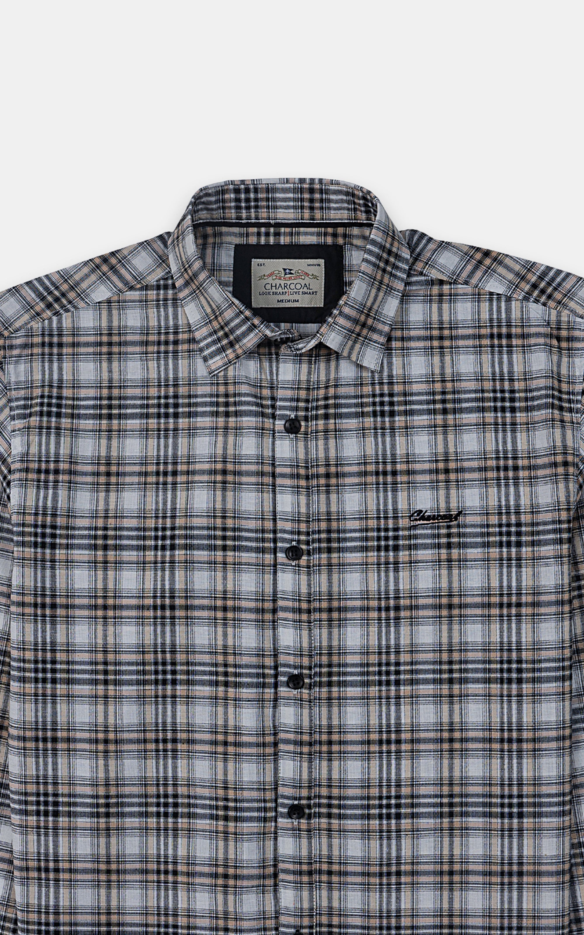 CASUAL SHIRT BEIGE CHECK