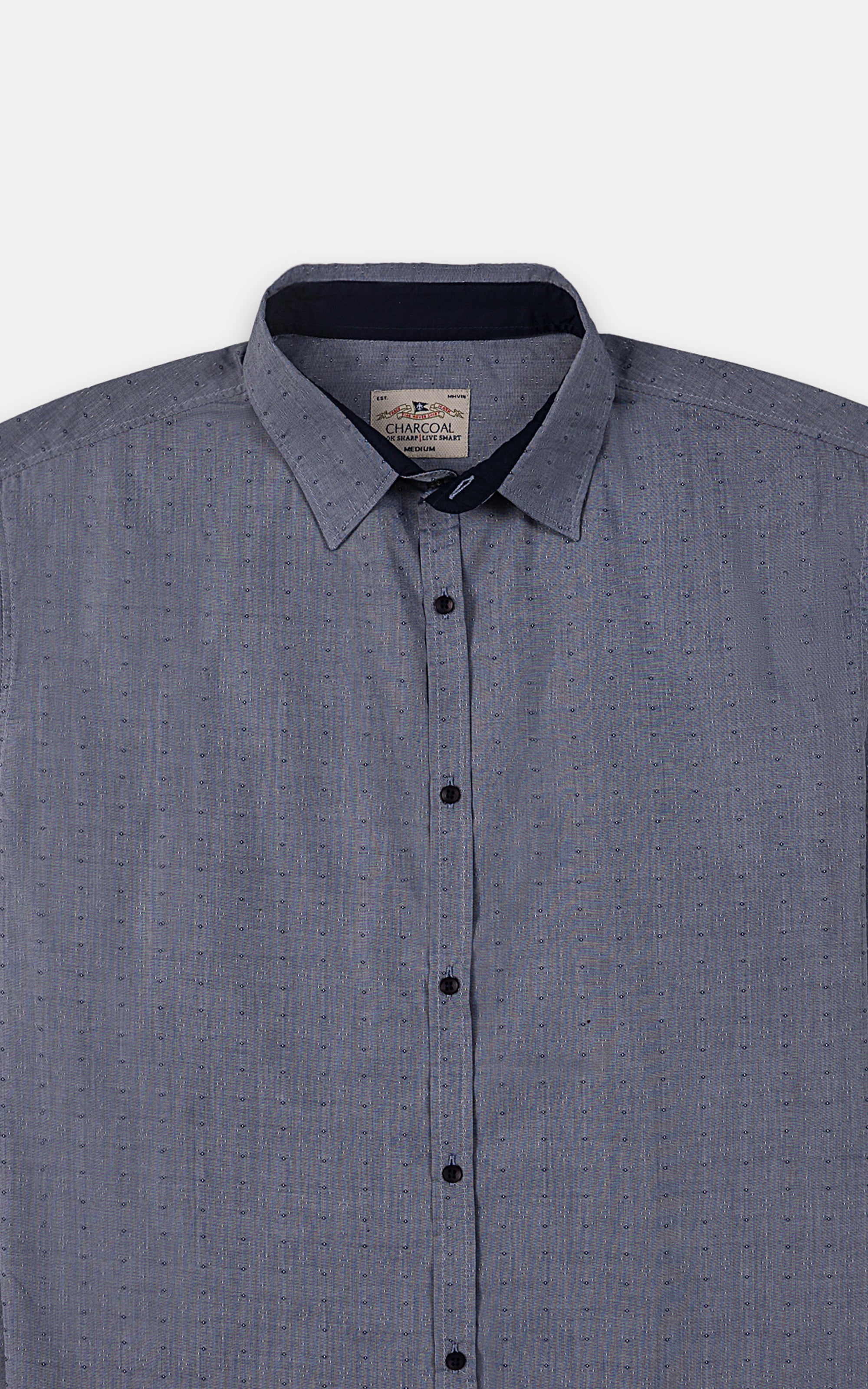 CASUAL SHIRT BLUE TEXTURE
