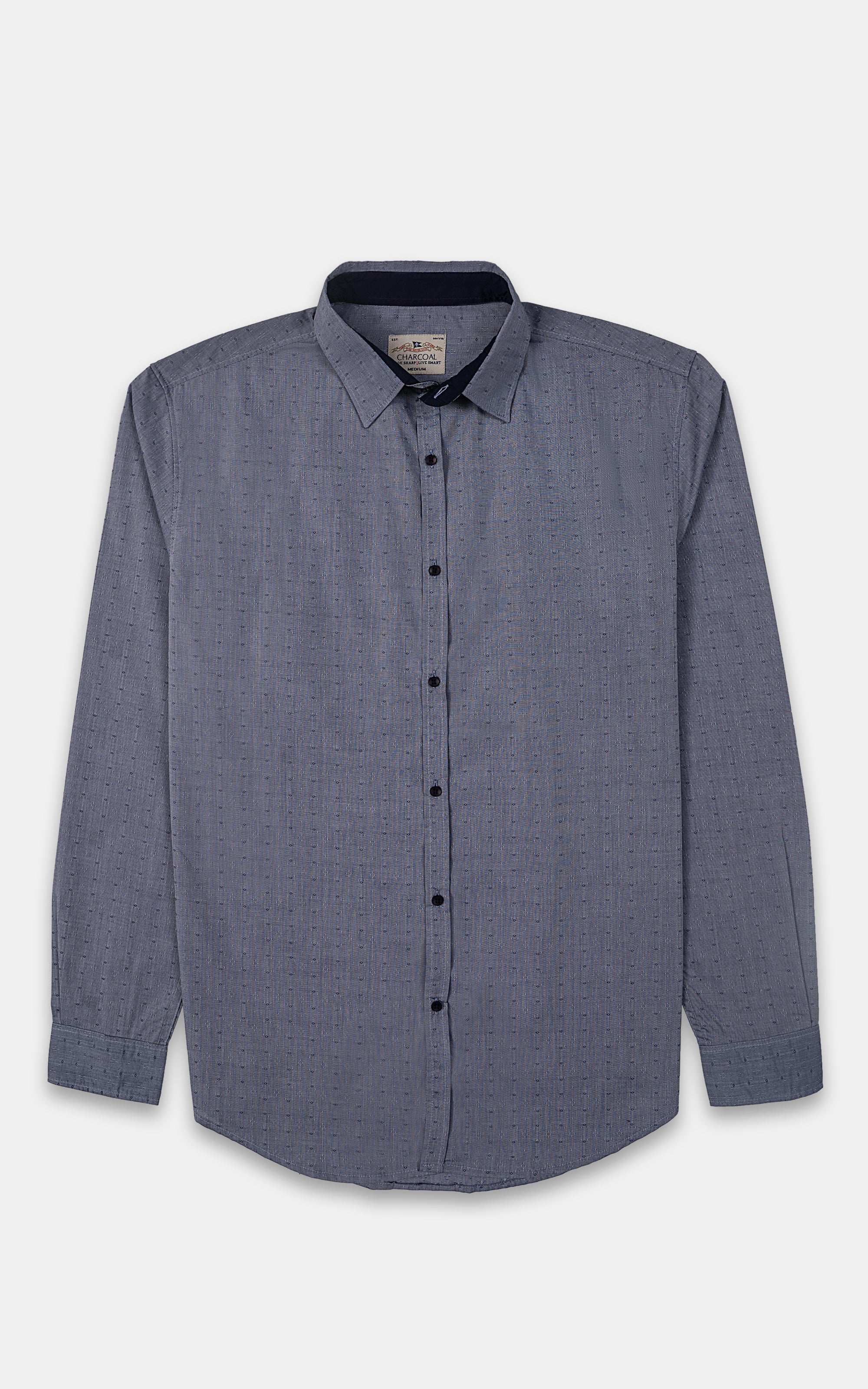 CASUAL SHIRT BLUE TEXTURE