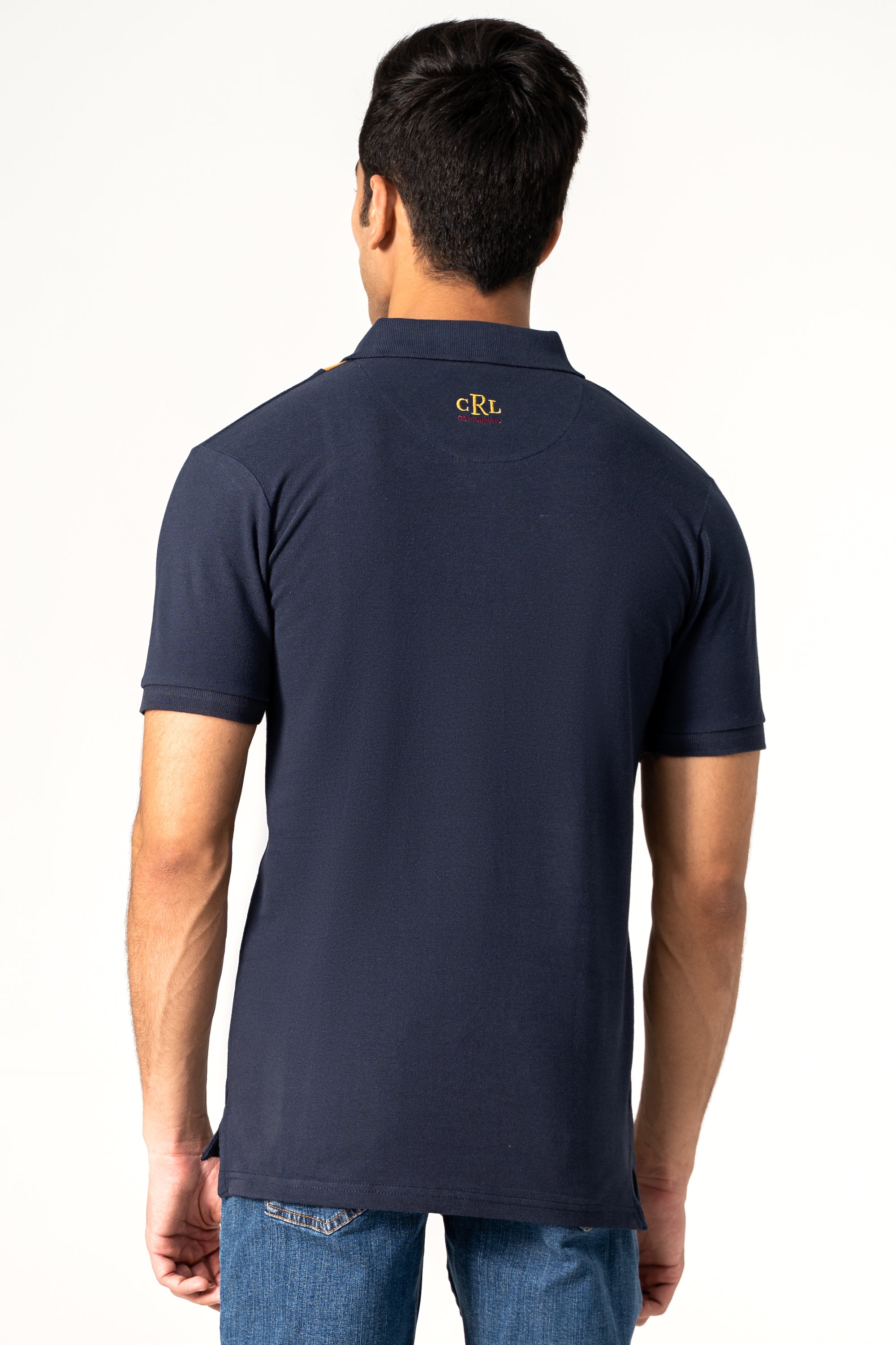 FASHION POLO NAVY MUSTARD WHITE