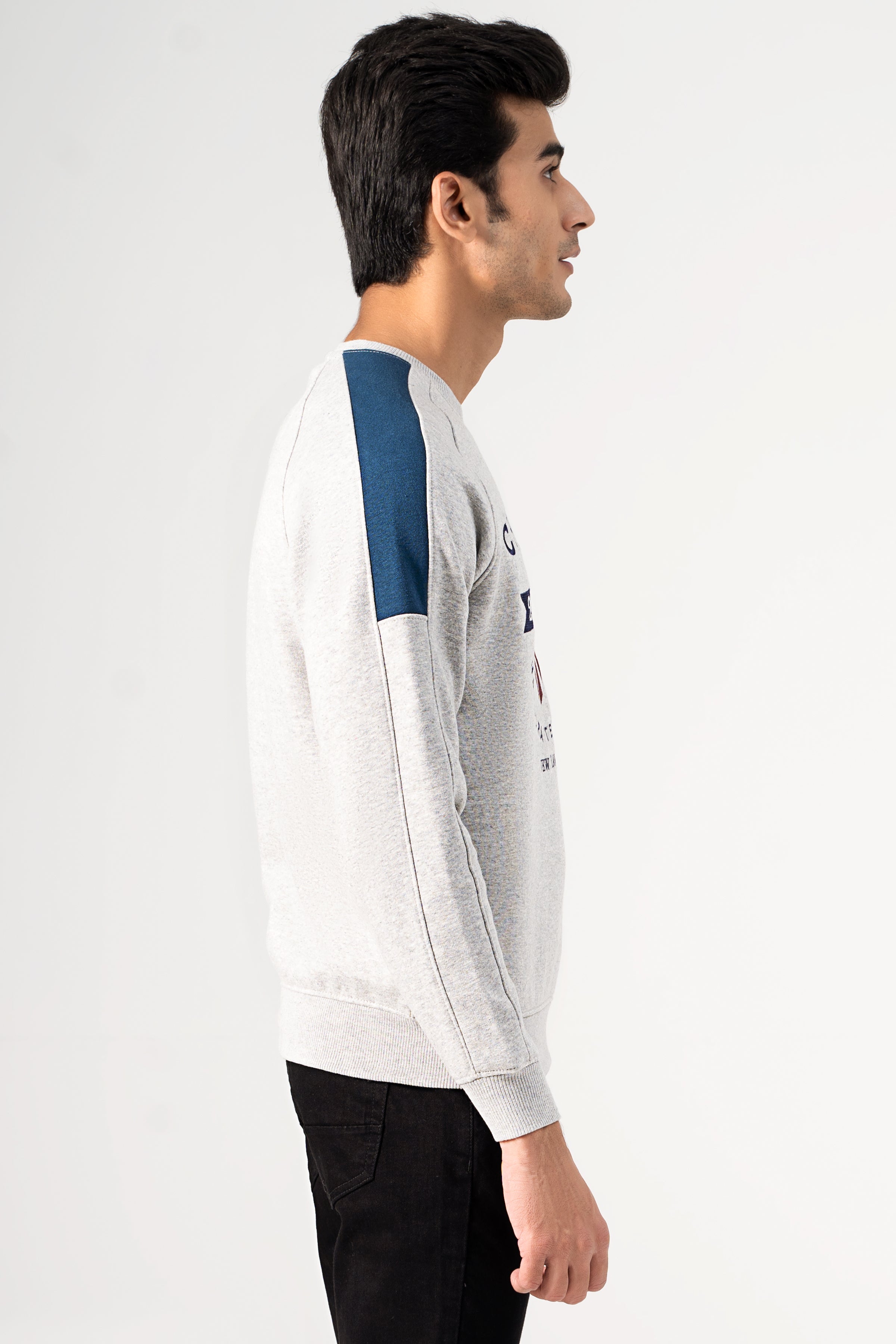 CREW NECK SWEAT SHIRT HEATHER GREY