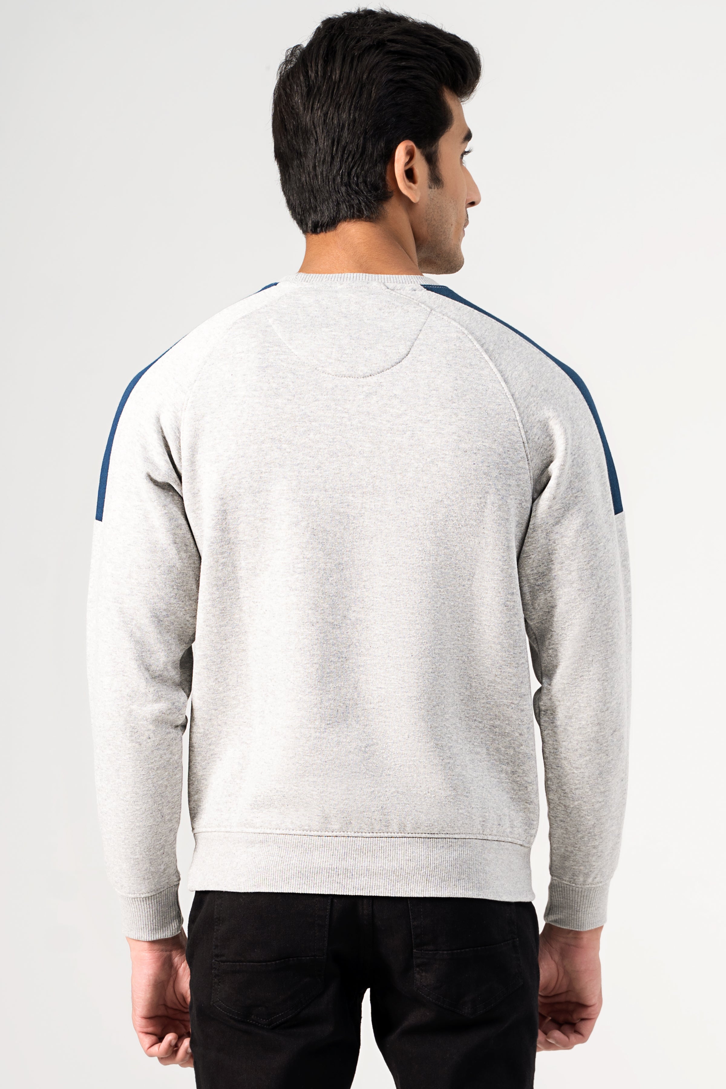 CREW NECK SWEAT SHIRT HEATHER GREY