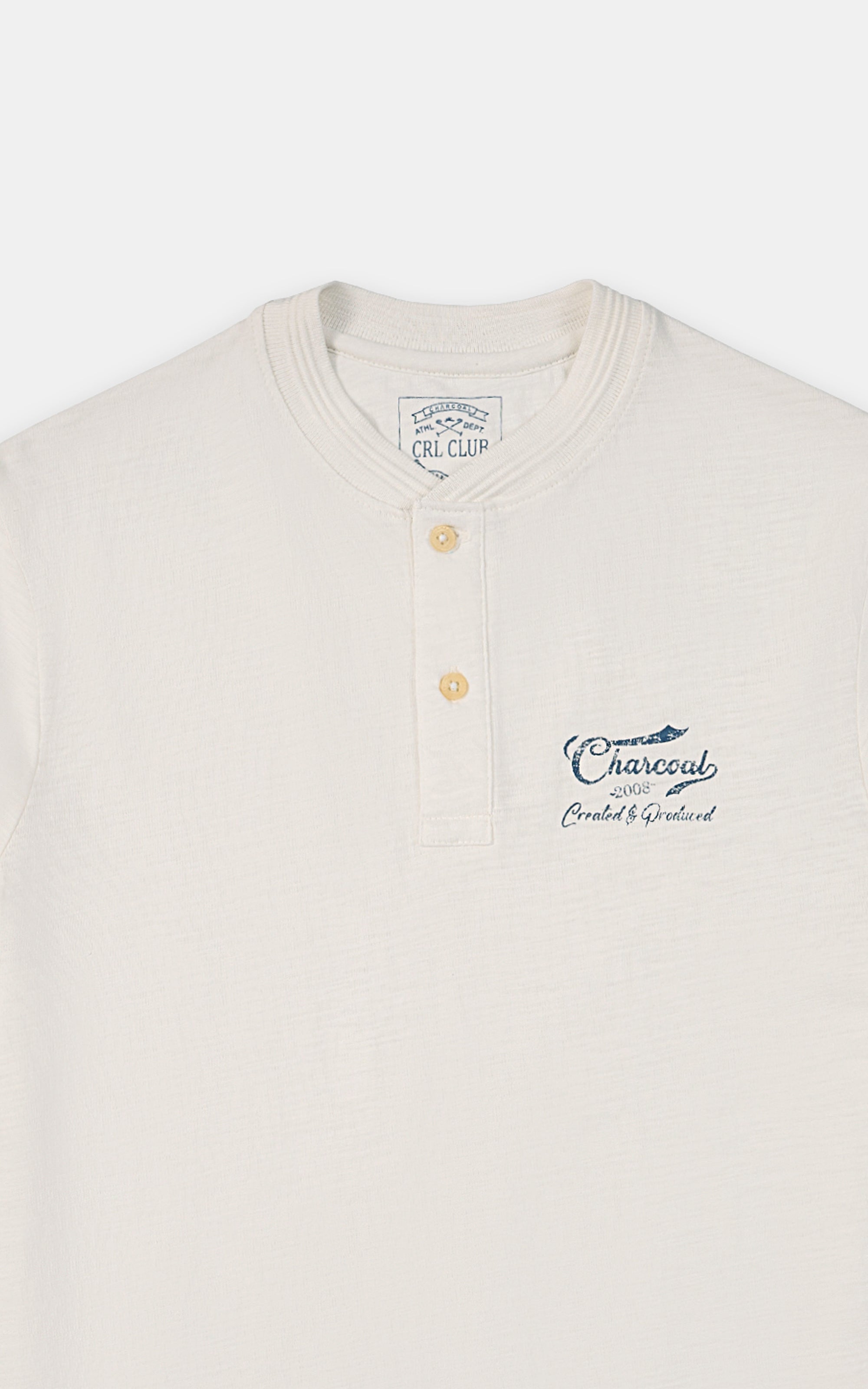 HENLEY T-SHIRT OFF WHITE