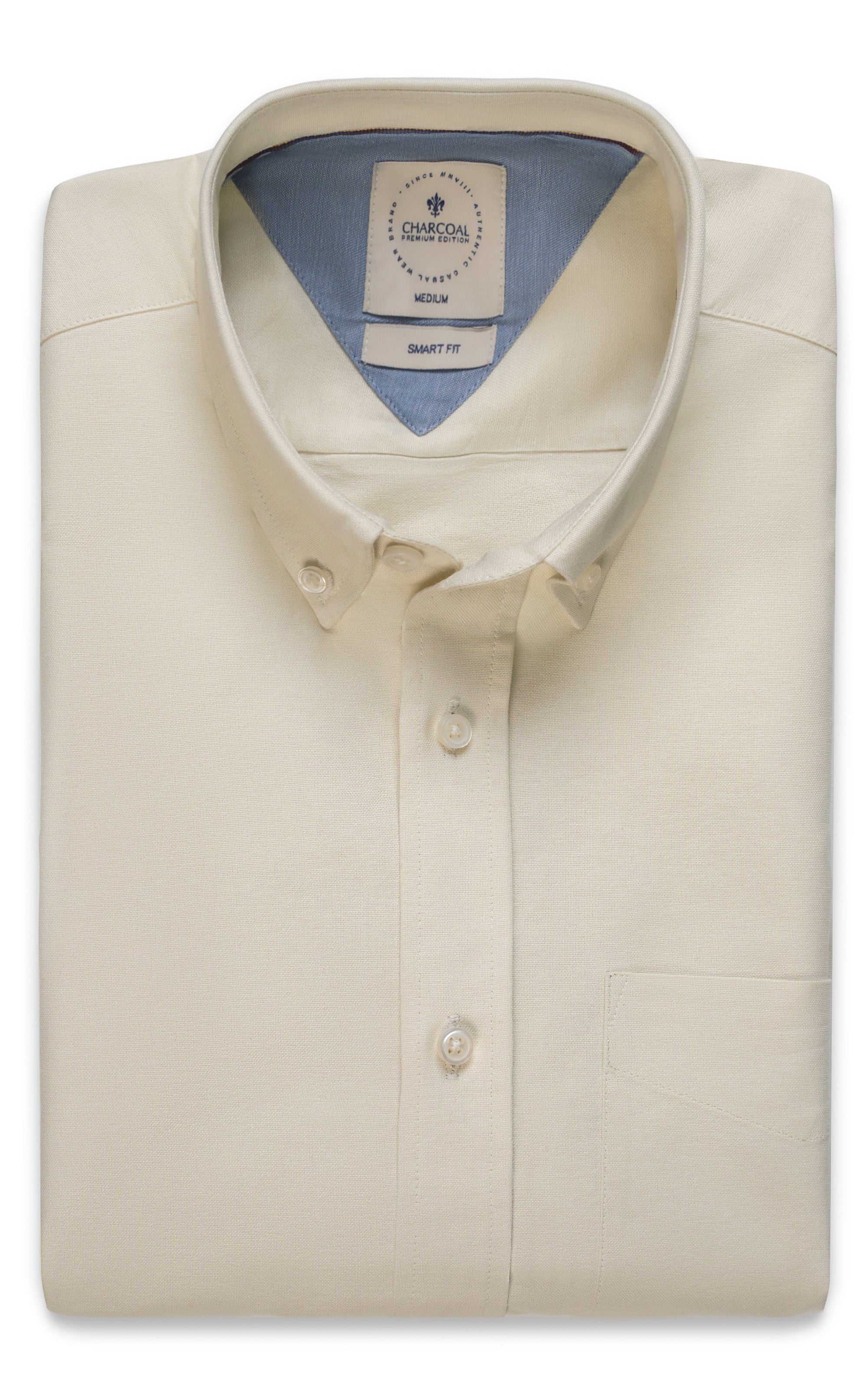 BUTTON DOWN COLLAR SHIRT BEIGE