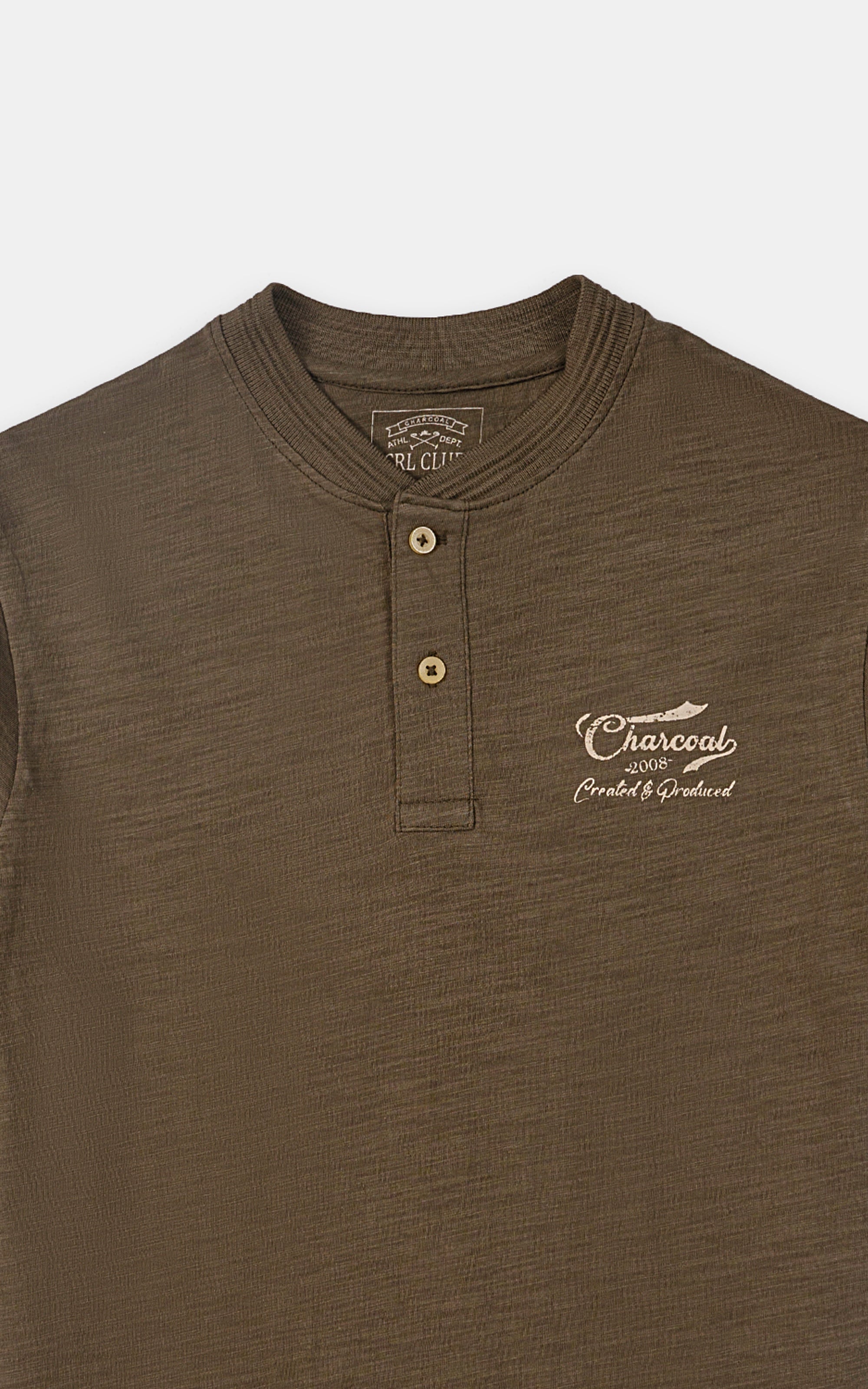 HENLEY T-SHIRT OLIVE GREEN