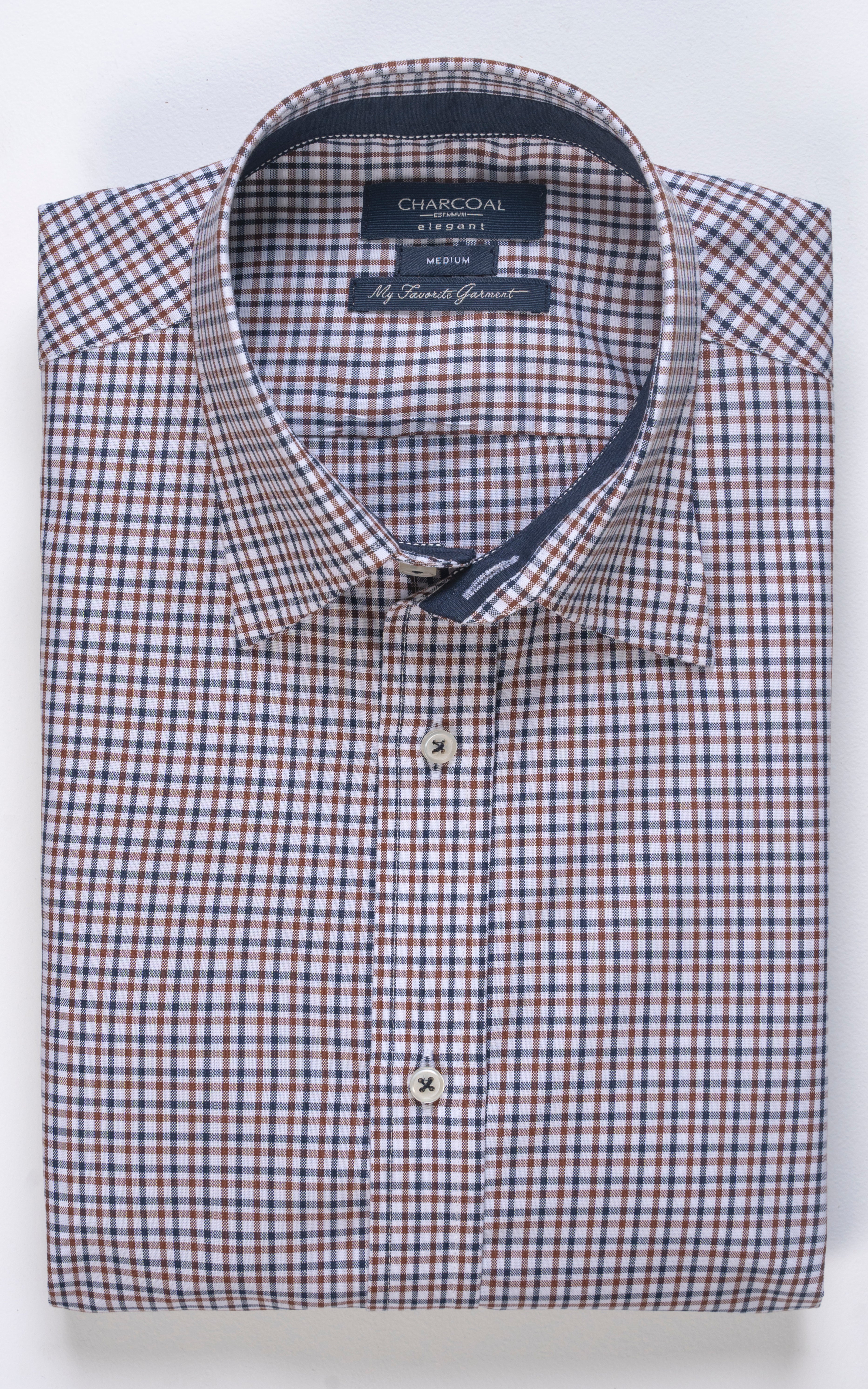 SEMI FORMAL SHIRT  WHITE NAVY