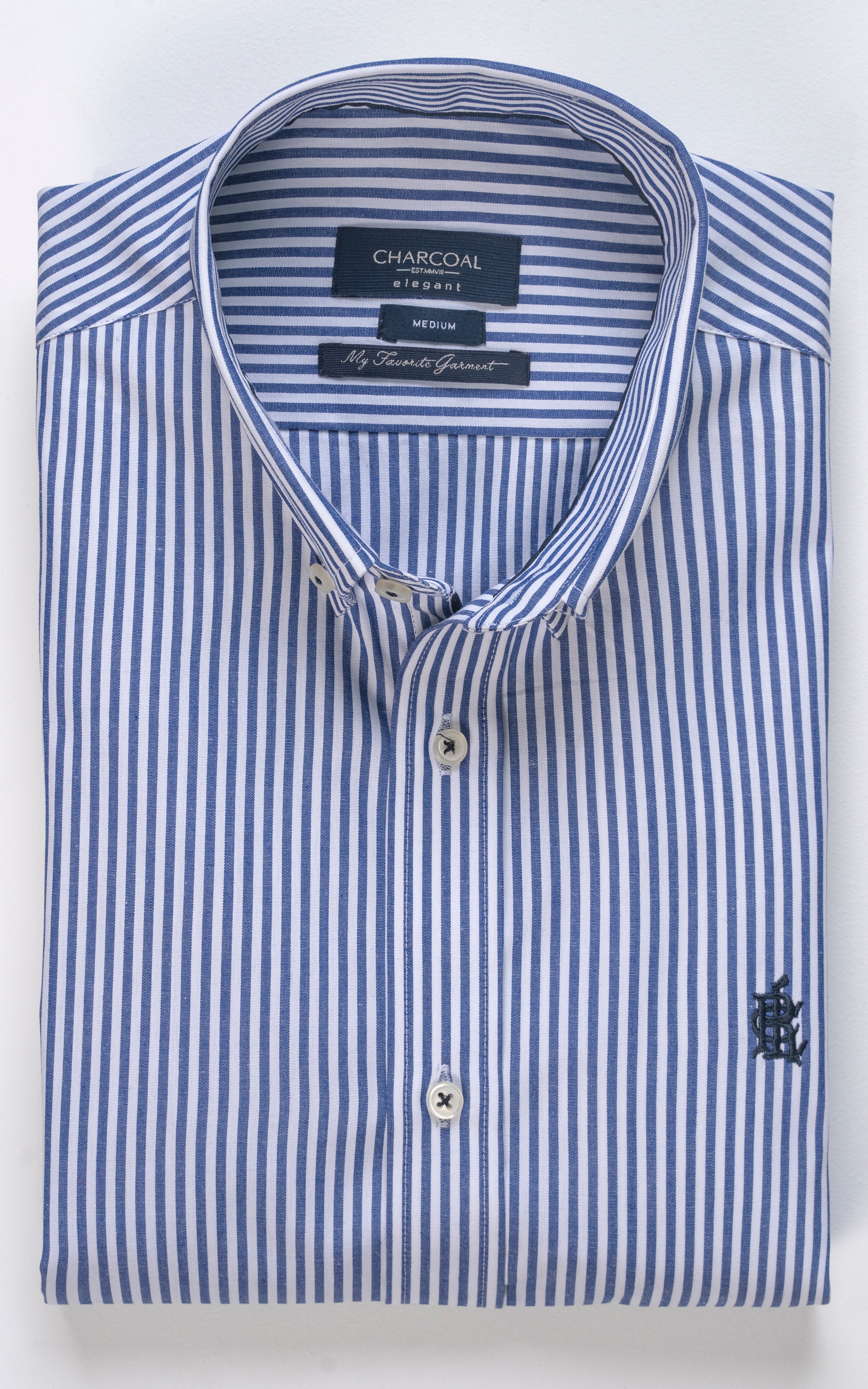 SEMI FORMAL SHIRT WHITE BLUE