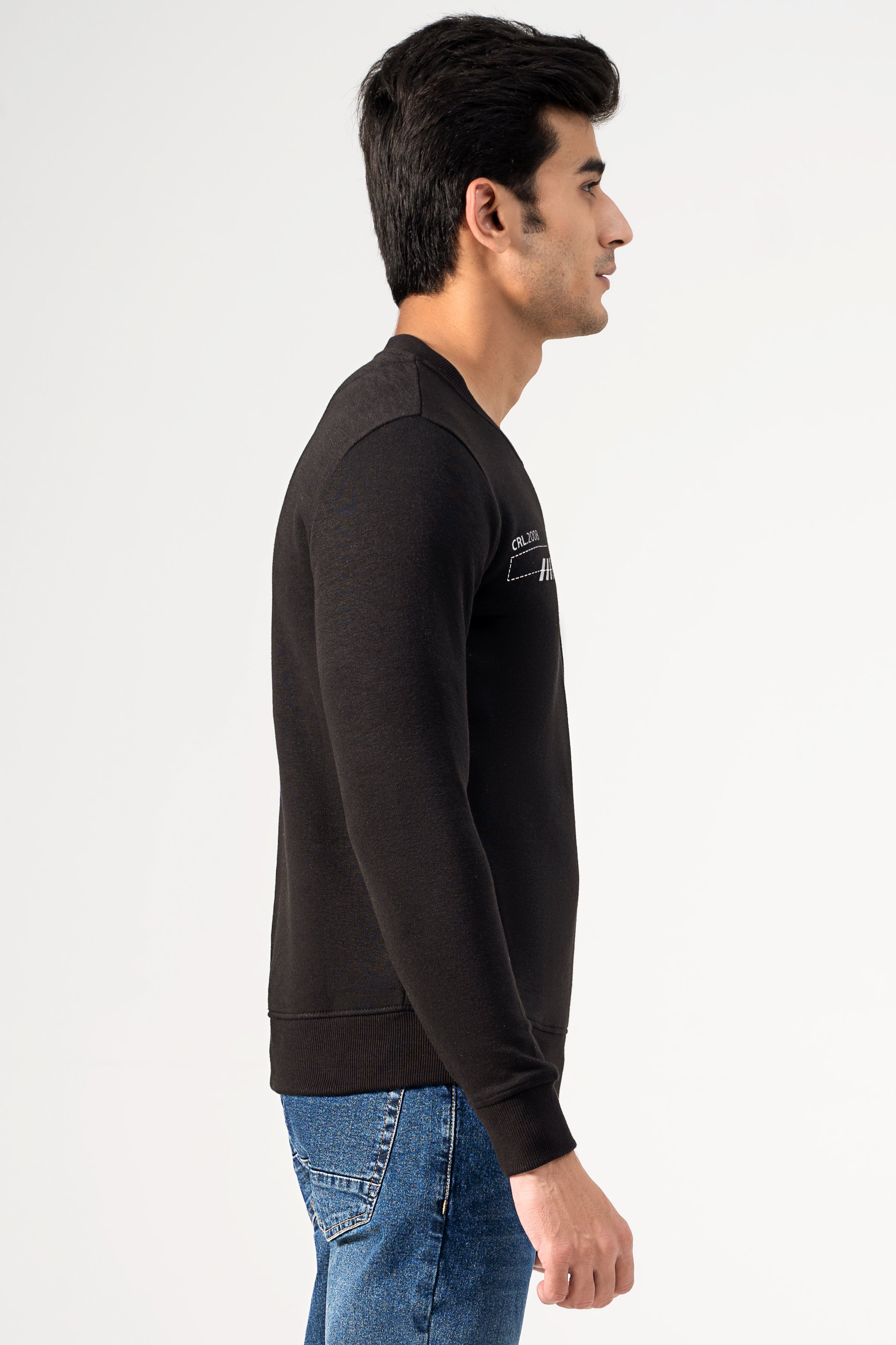 SWEAT SHIRT CREW NECK BLACK