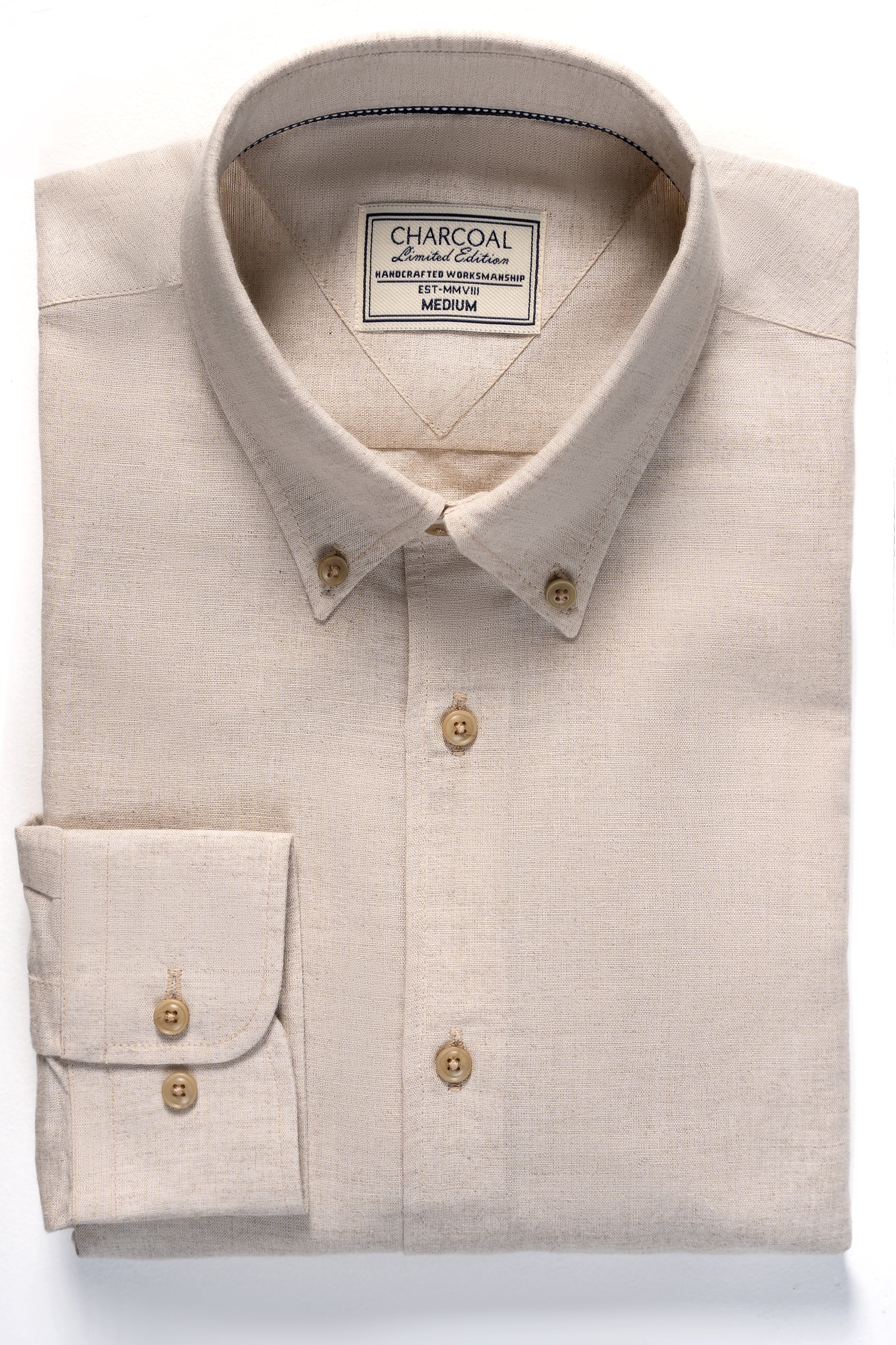 LIMITED EDITION LINEN FABRIC SHIRT BEIGE
