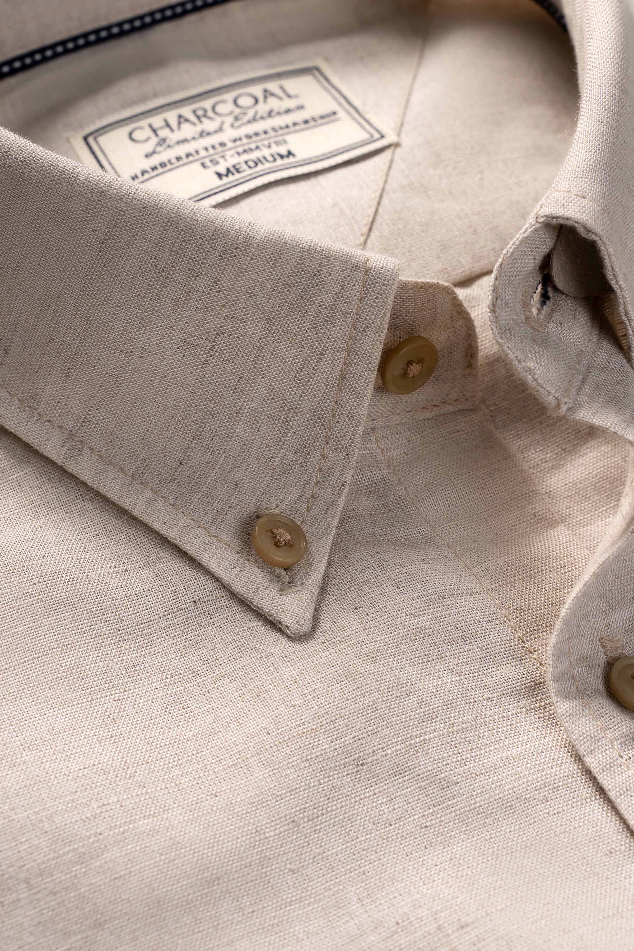 LIMITED EDITION LINEN FABRIC SHIRT BEIGE