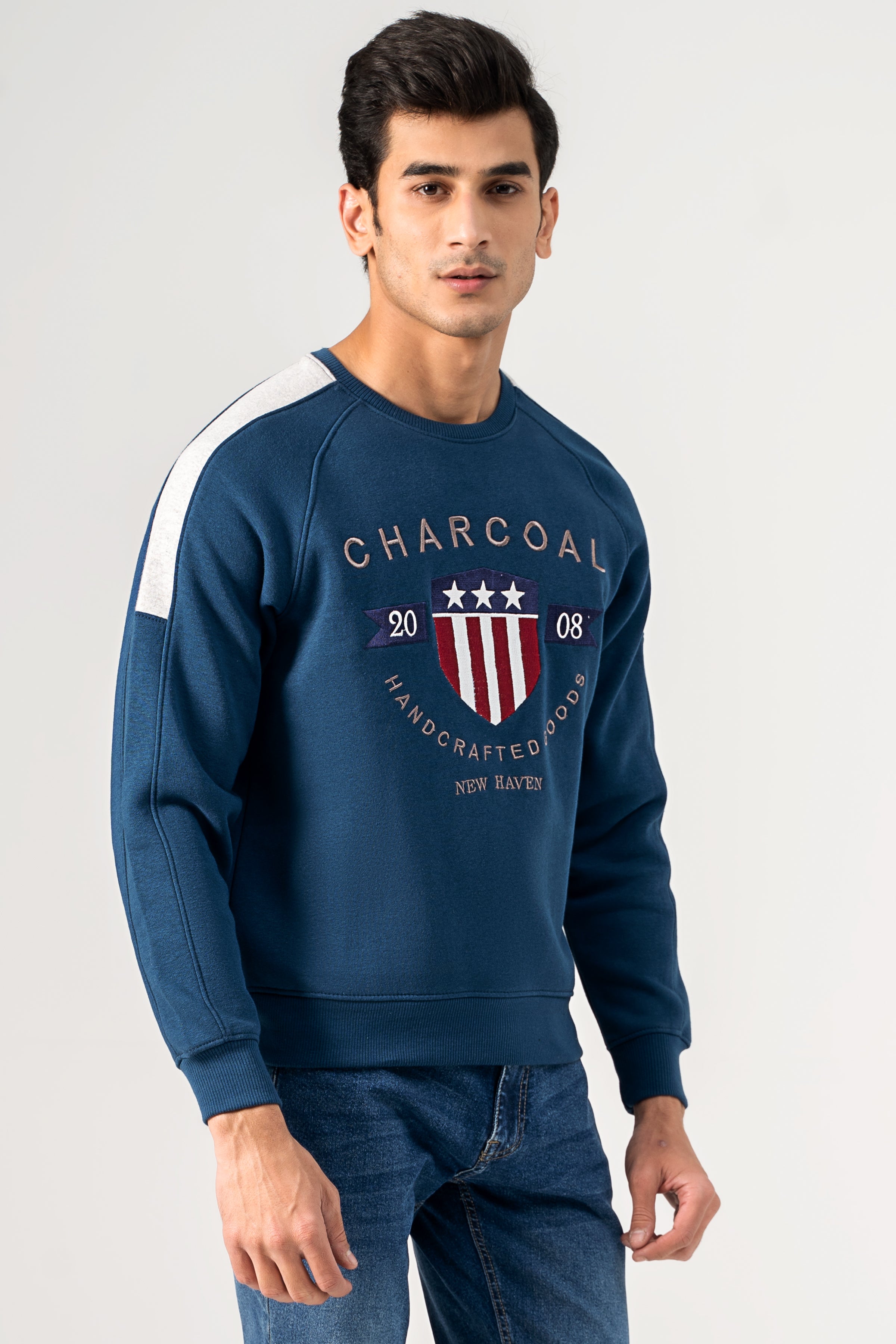 CREW NECK SWEAT SHIRT TEAL