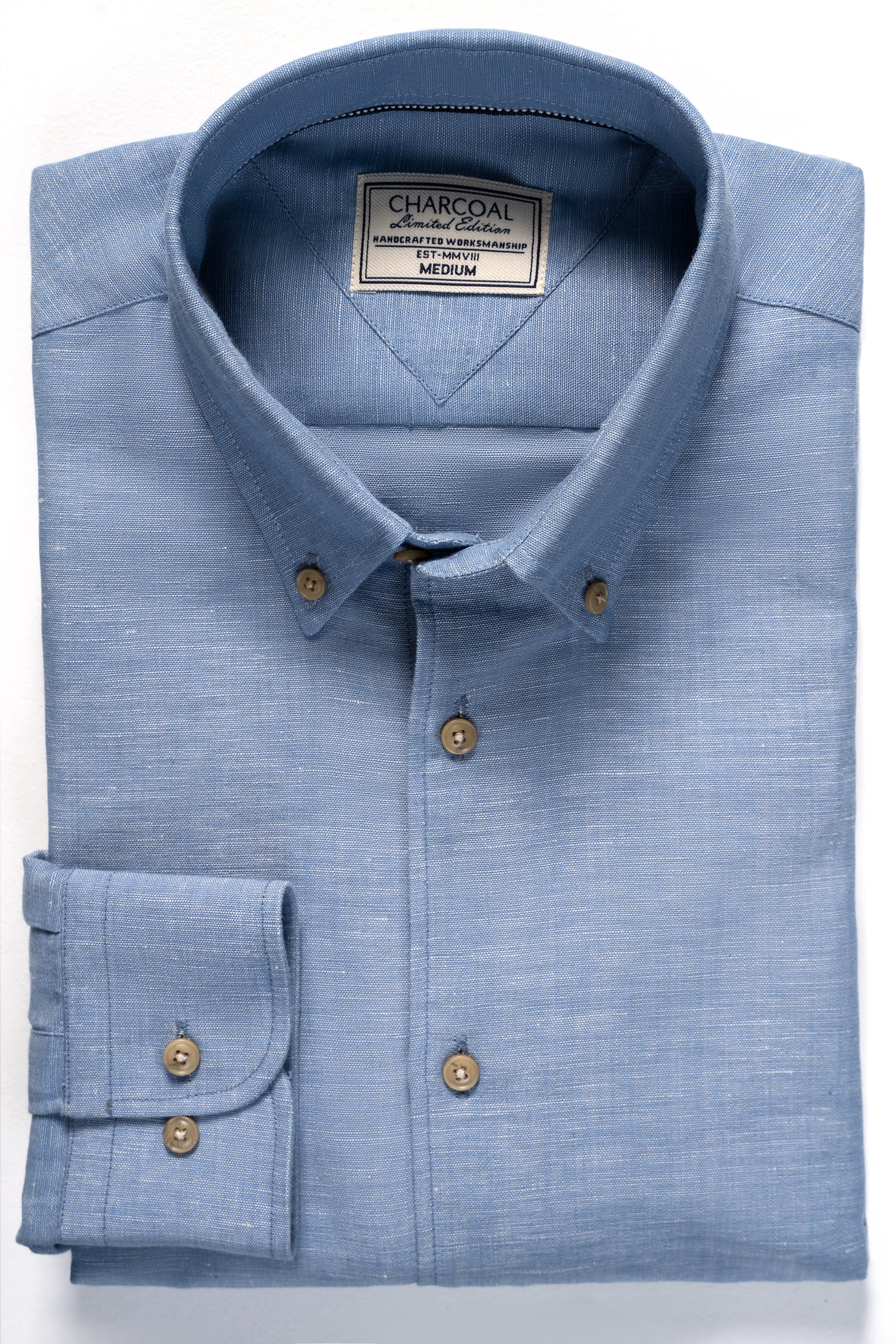 LIMITED EDITION LINEN FABRIC SHIRT SKY BLUE