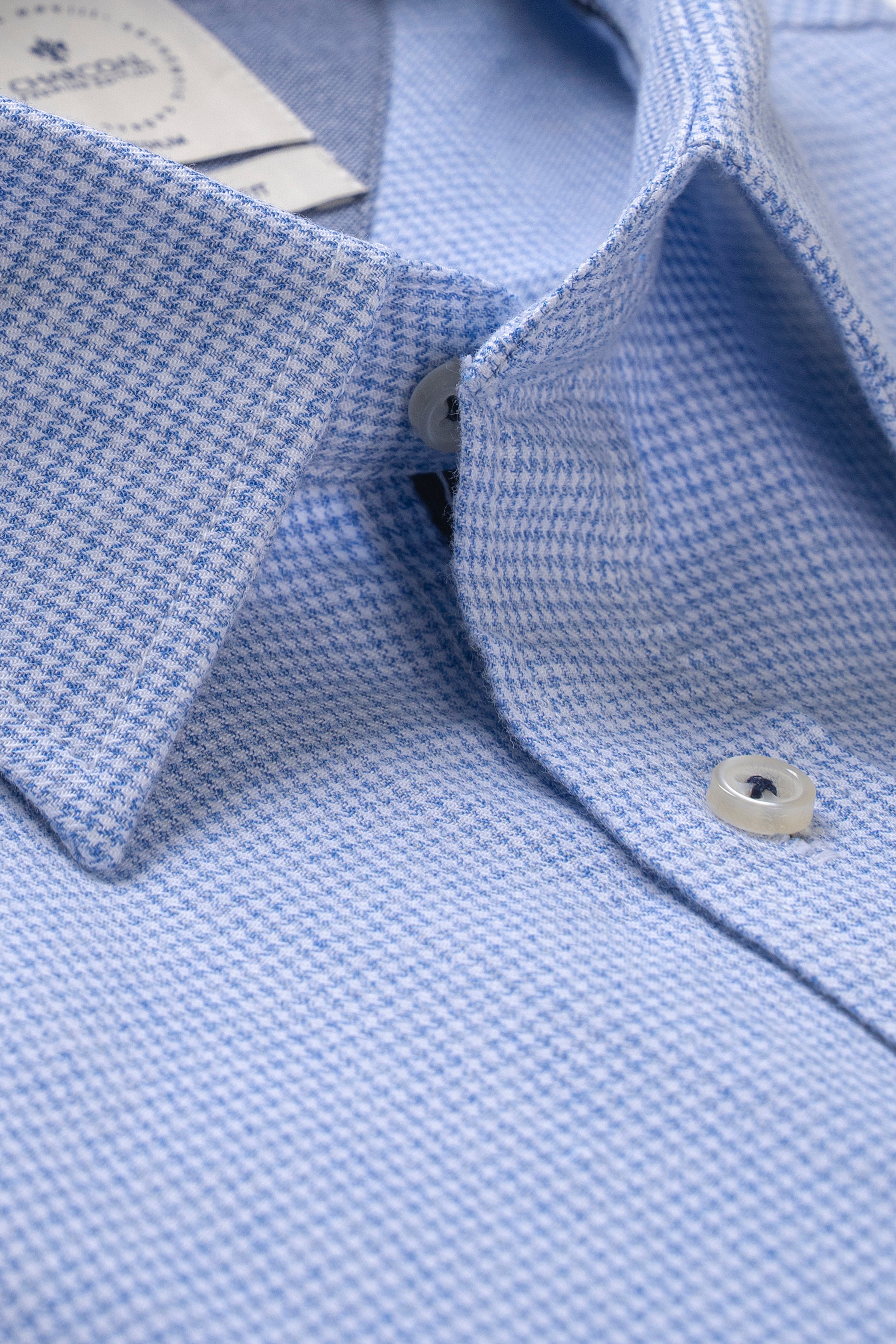 SMART SHIRT BONE COLLAR BLUE
