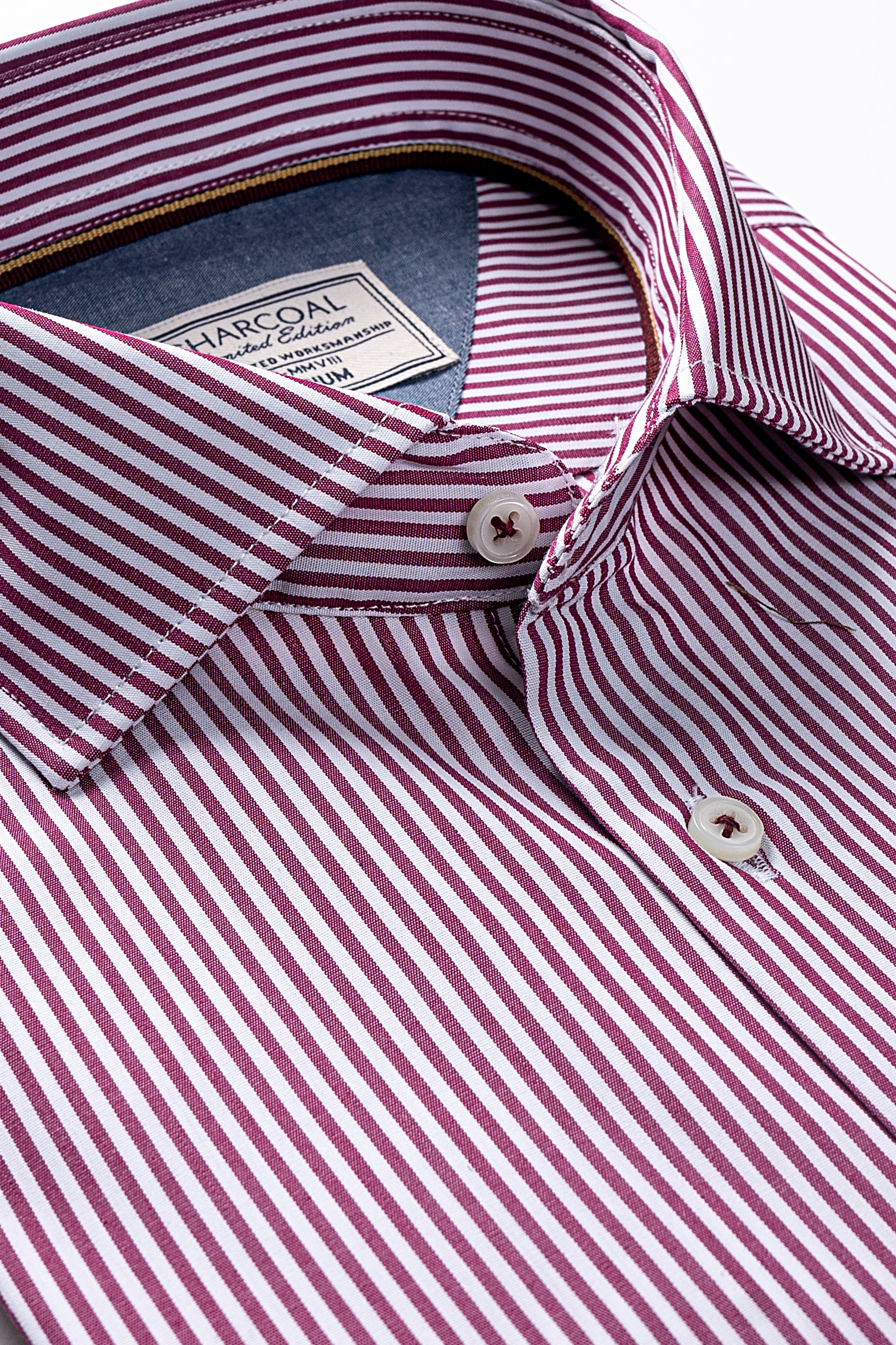 LIMITED EDITION SHIRTS MAROON WHITE STRIPES