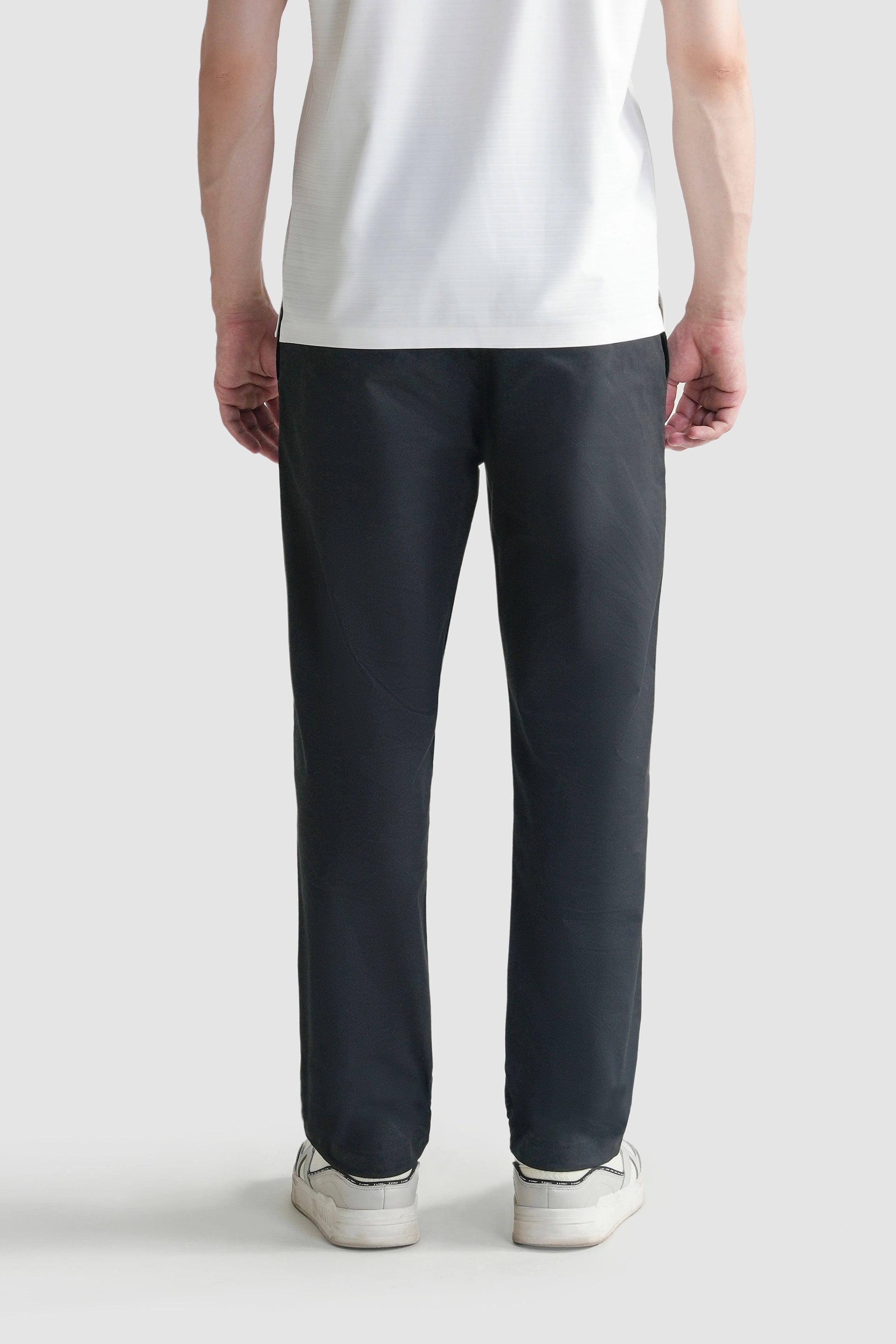 REGULAR FIT CROSS POCKET CHINO PANT BLACK
