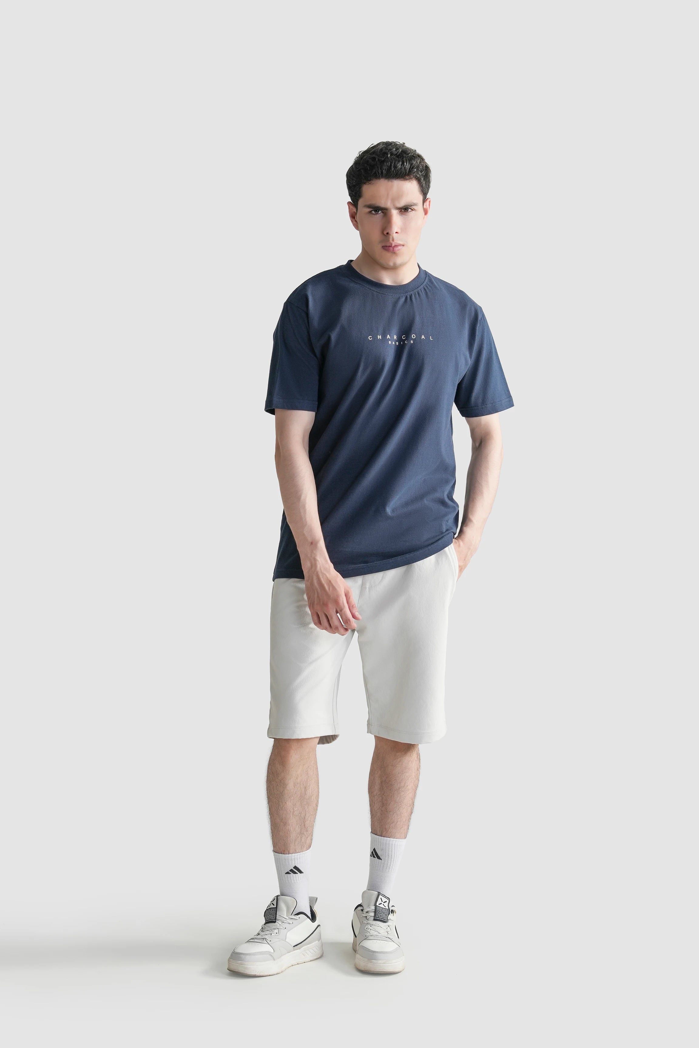 HALF SLEEVES SLEEPWEAR CREW NECK T SHIRT NAVY
