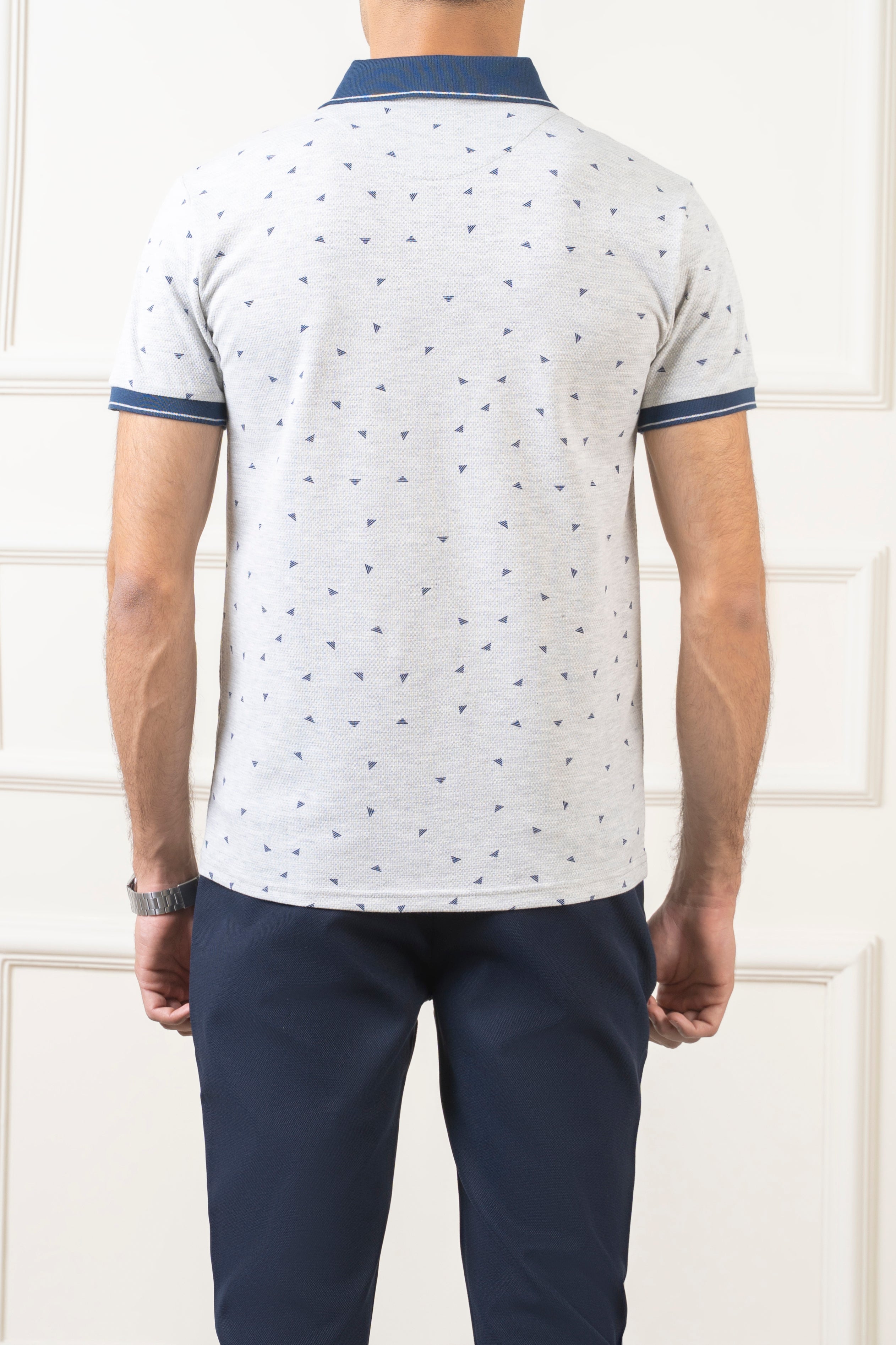 POLO TIPPING COLLAR LIGHT GREY