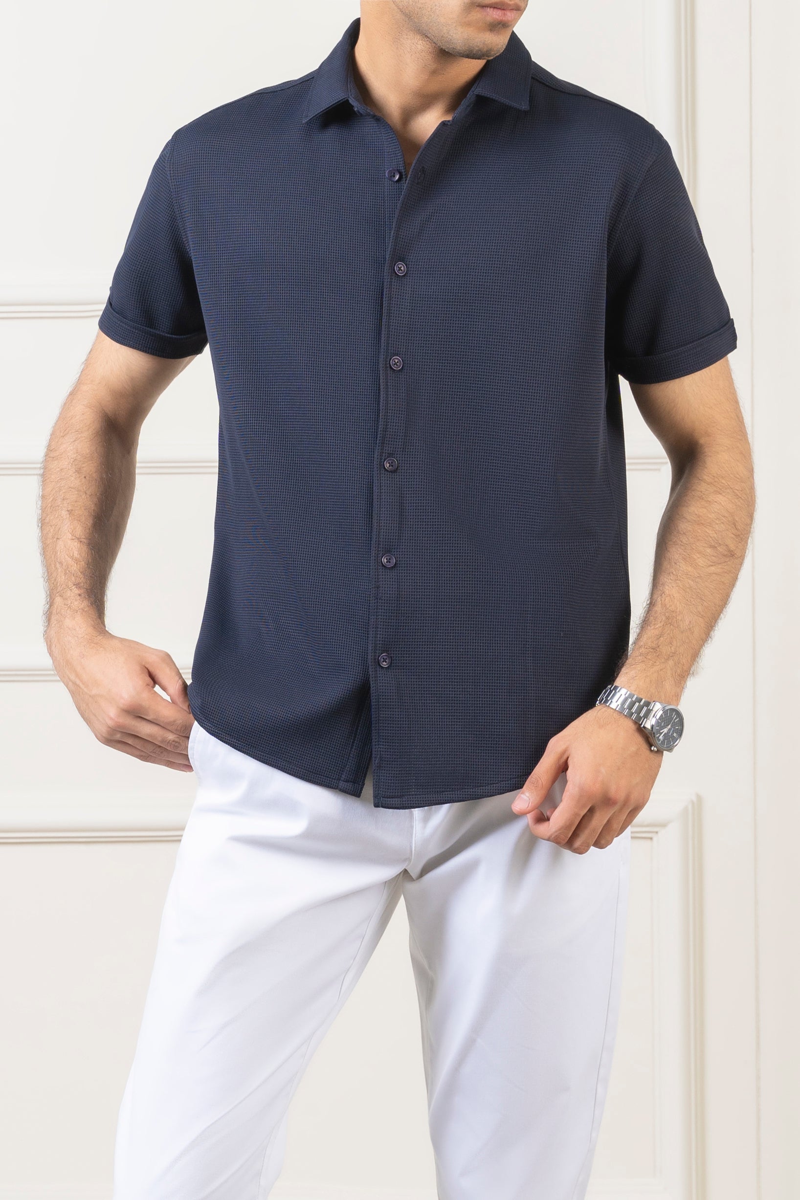CASUAL SHIRT REGULAR COLLAR NAVY