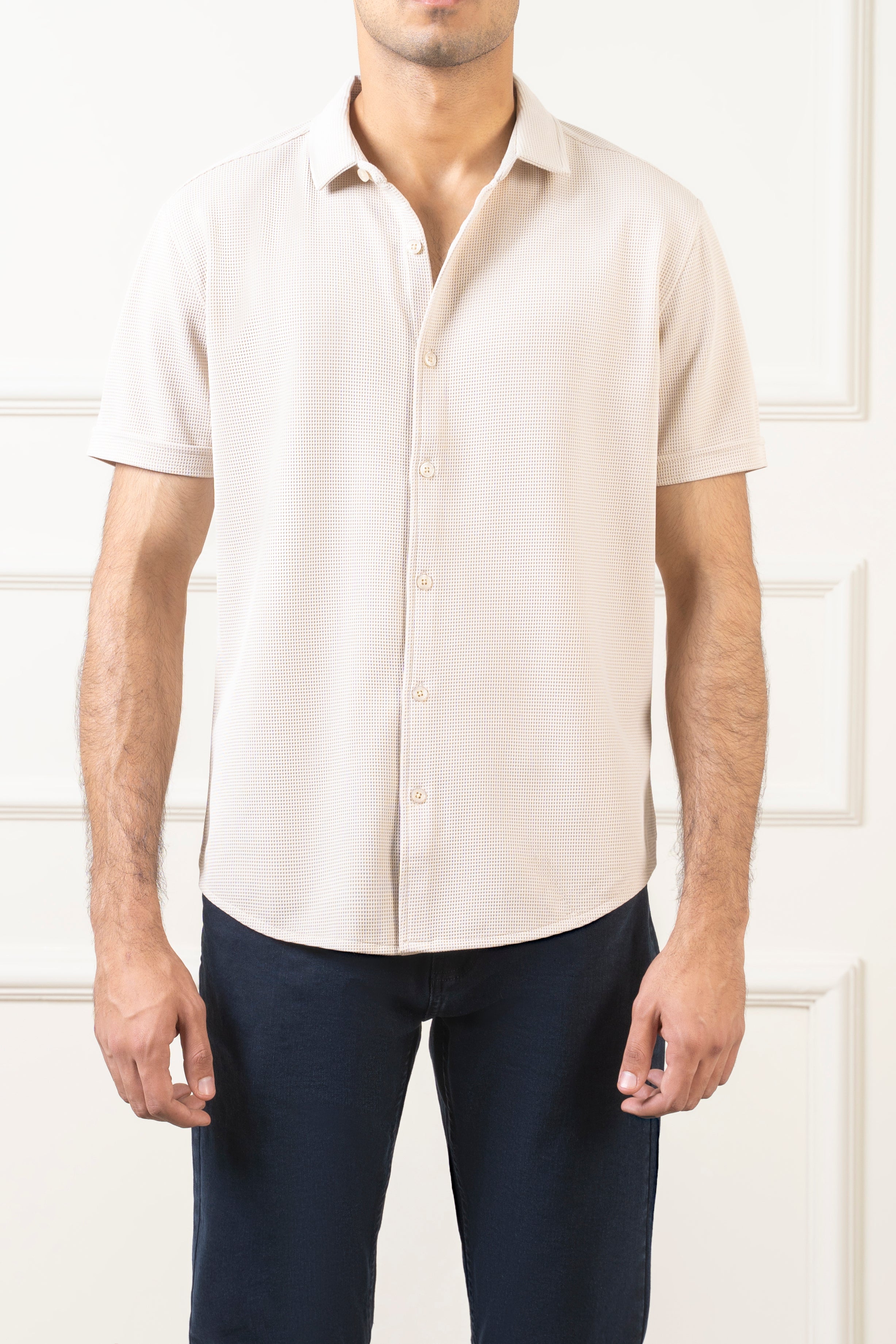 CASUAL SHIRT REGULAR COLLAR BEIGE