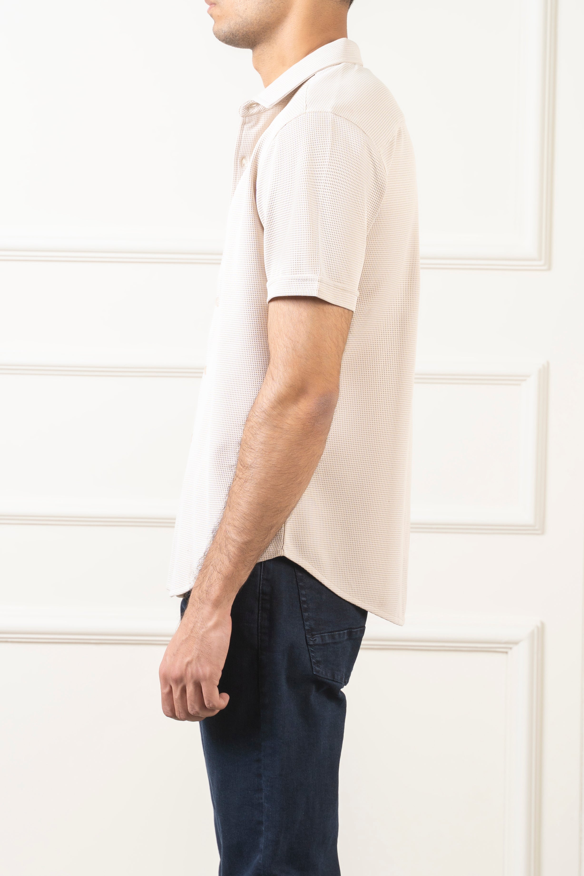 CASUAL SHIRT REGULAR COLLAR BEIGE