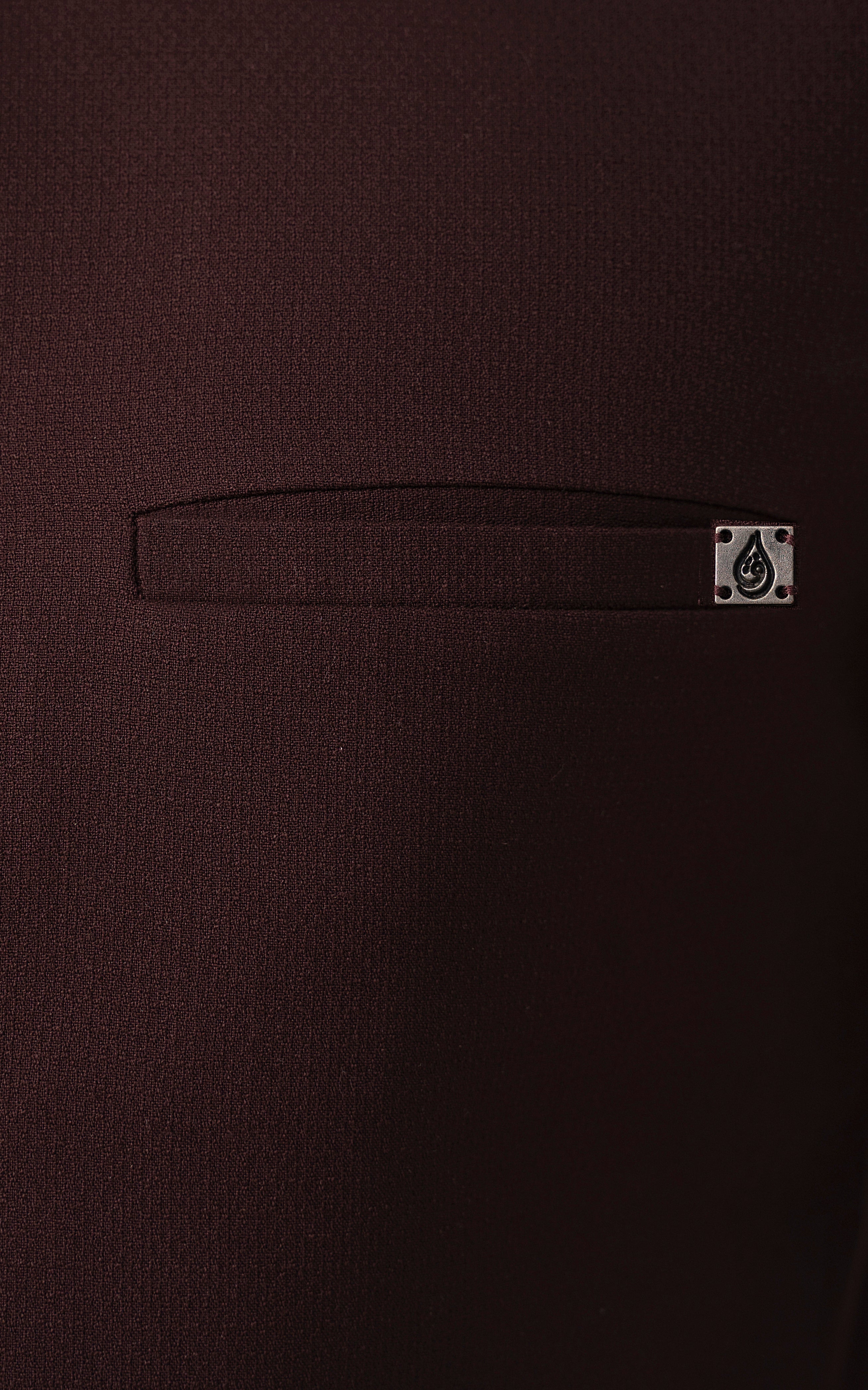 TEXTURED BLENDED WAISTCOAT - SIGNATURE COLLECTION DEEP MAROON
